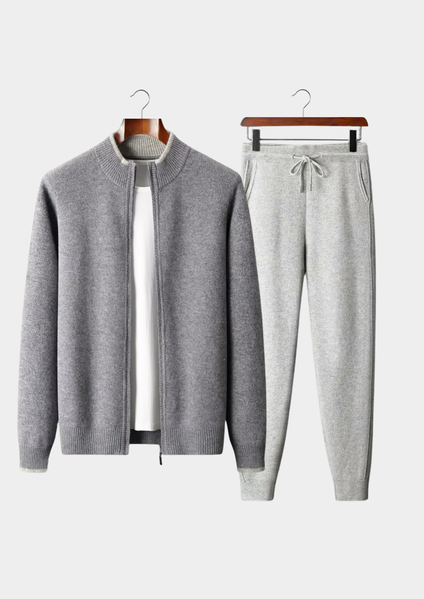 Veroux Mode | Men’s Pure Extra-Fine Merino Wool Two Tone Set