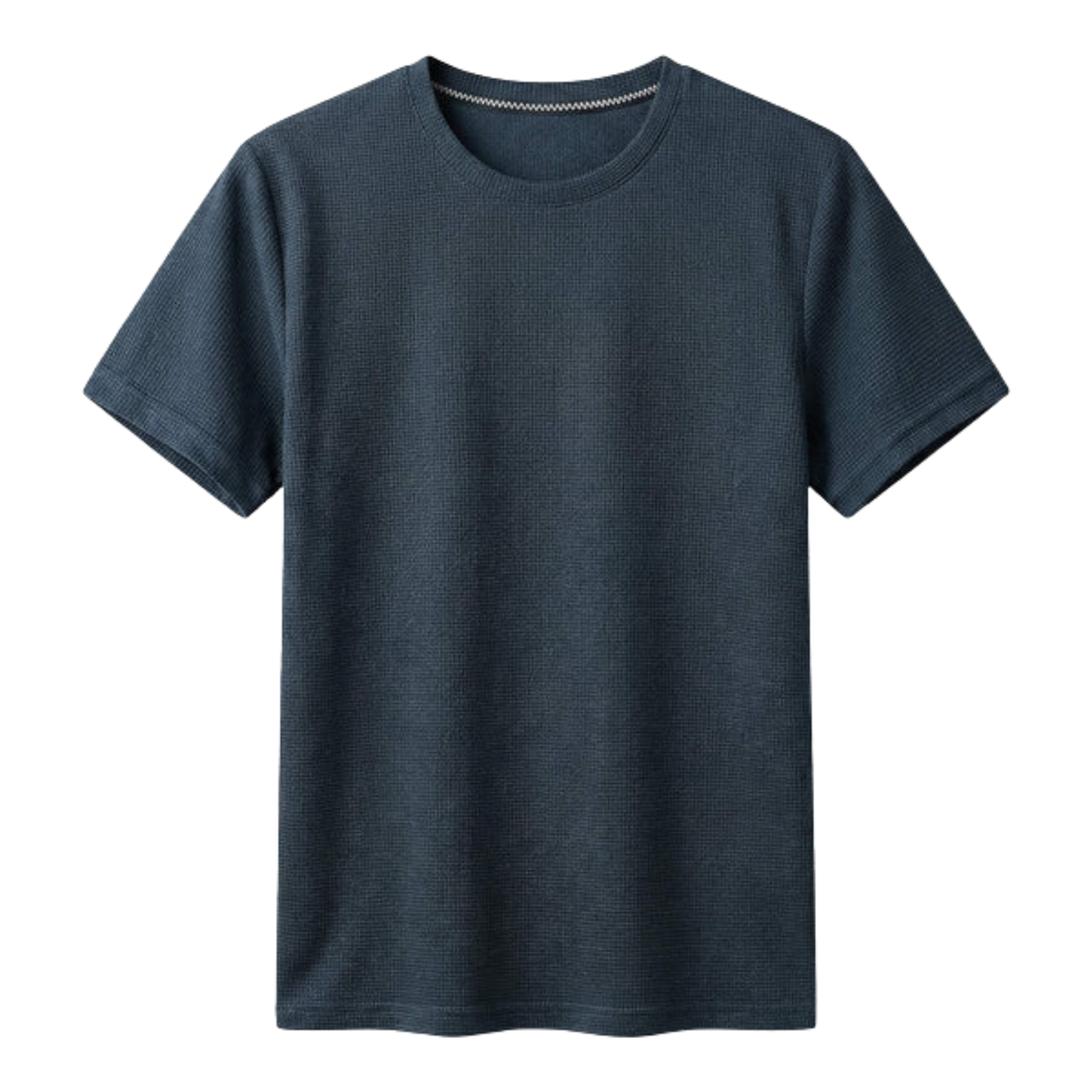 Men's waffle knit t-shirt — relaxed tailored fit — everyday casual