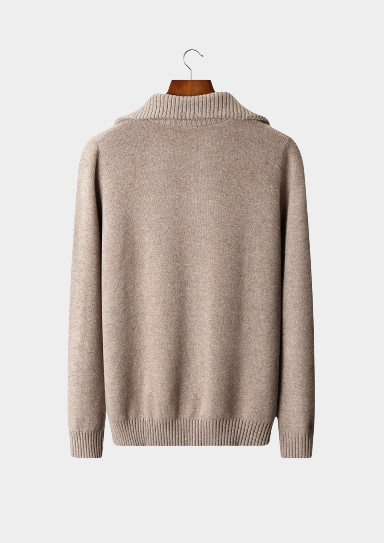 Veroux Mode | Men’s Pure Extra-Fine Merino Wool Half Zip Sweater