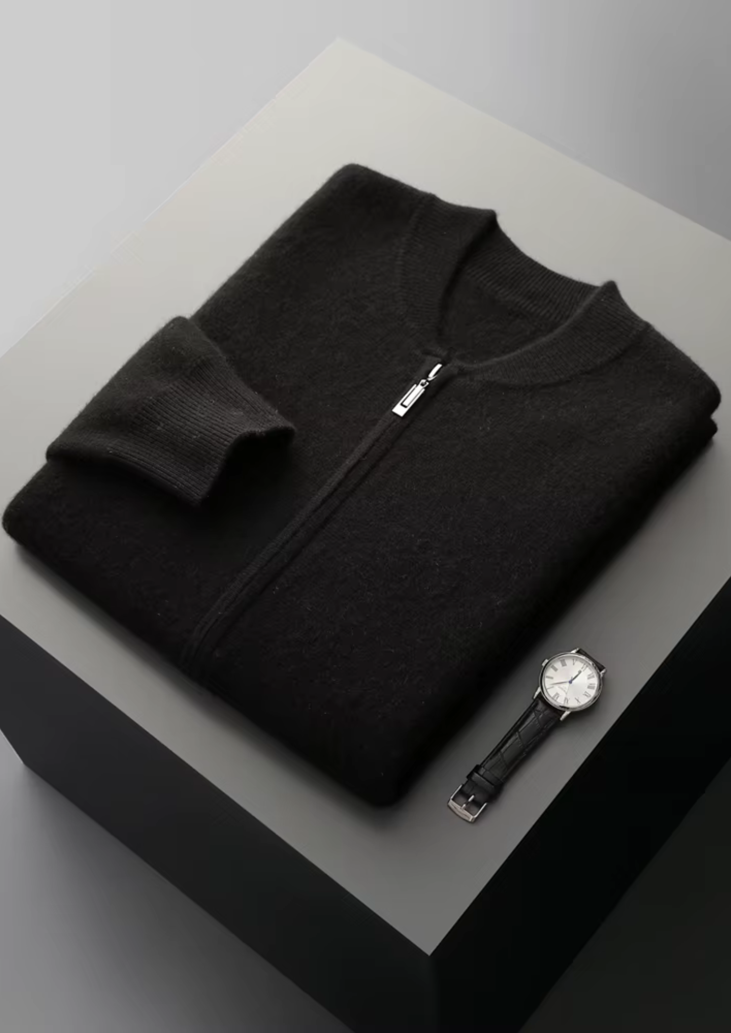Veroux Mode | Men’s Pure Extra-Fine Merino Wool V-Neck Cardigan