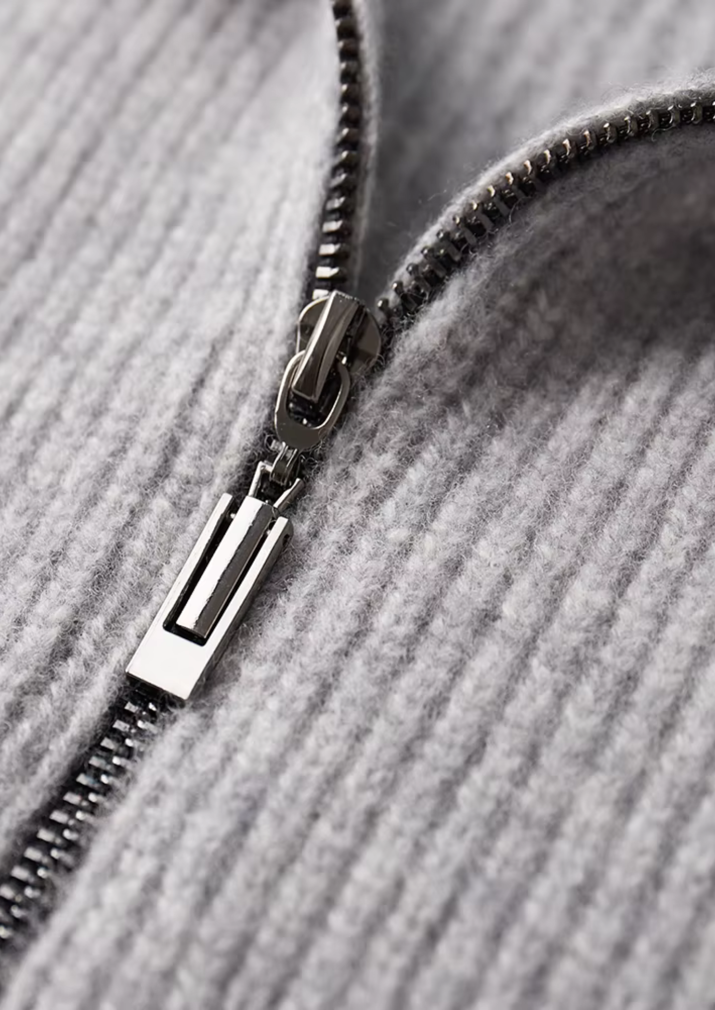 Veroux Mode | Men’s Pure Extra-Fine Merino Wool Ribbed Cardigan