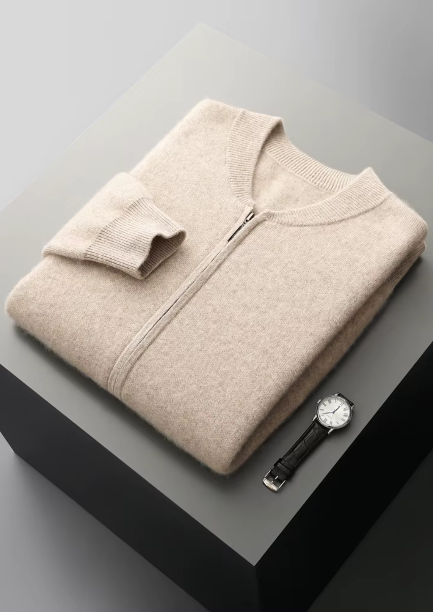 Veroux Mode | Men’s Pure Extra-Fine Merino Wool V-Neck Cardigan