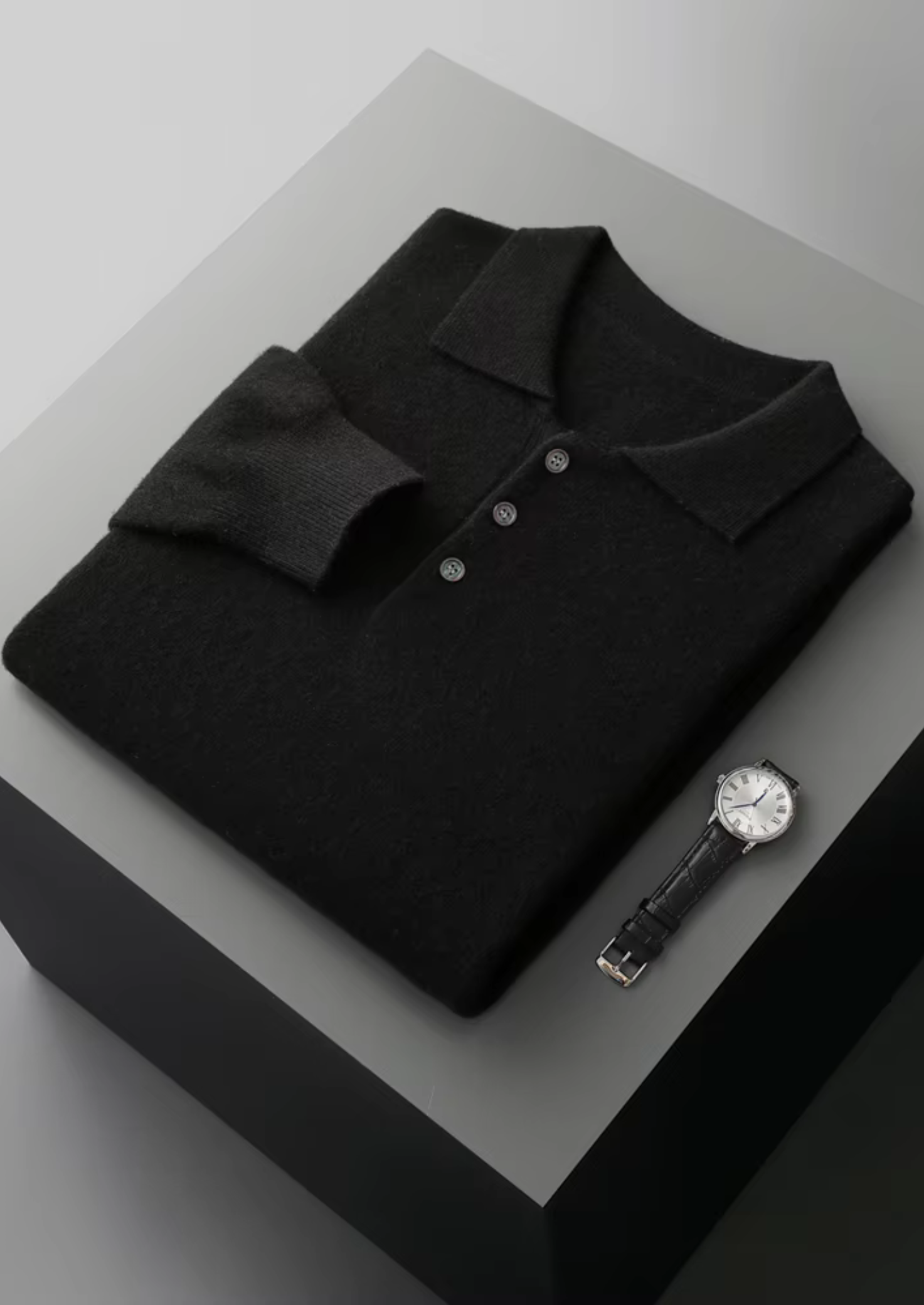 Veroux Mode | Men’s Pure Extra-Fine Merino Wool Classic Sweater Polo
