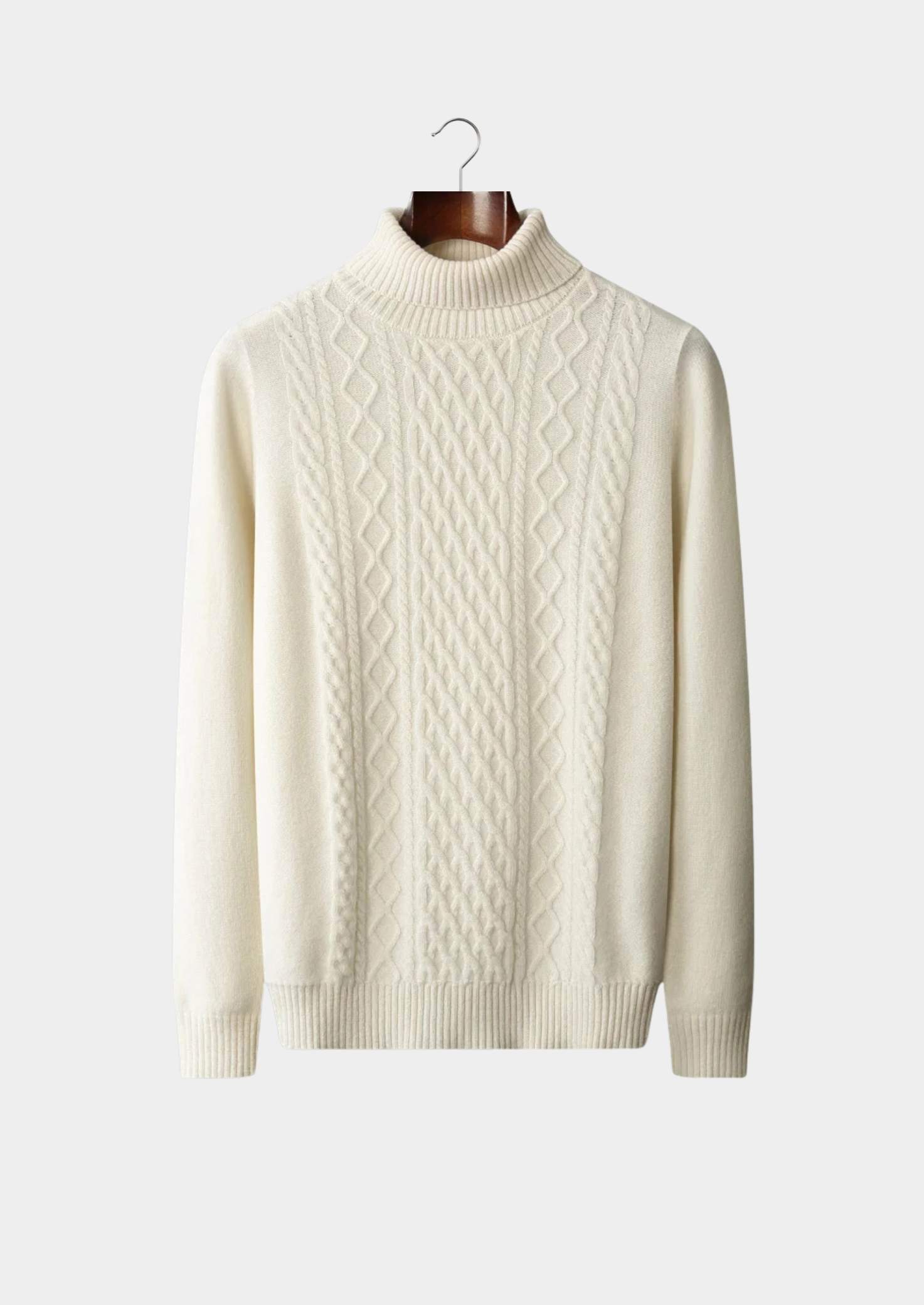 Veroux Mode | Men’s Pure Extra-Fine Merino Wool Wintertime Rollneck