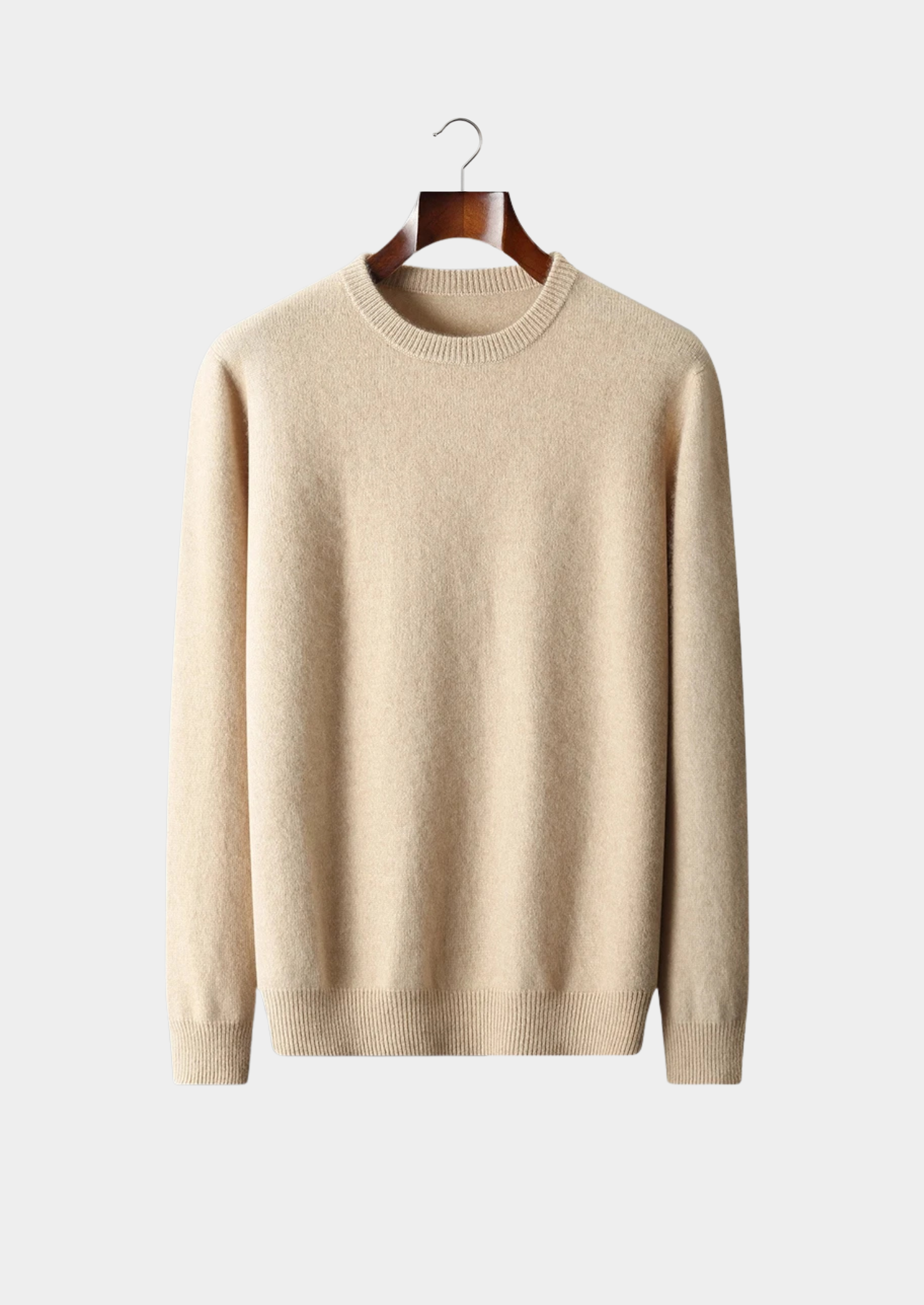 Veroux Mode | Men’s Pure Extra-Fine Merino Wool Classic Crewneck