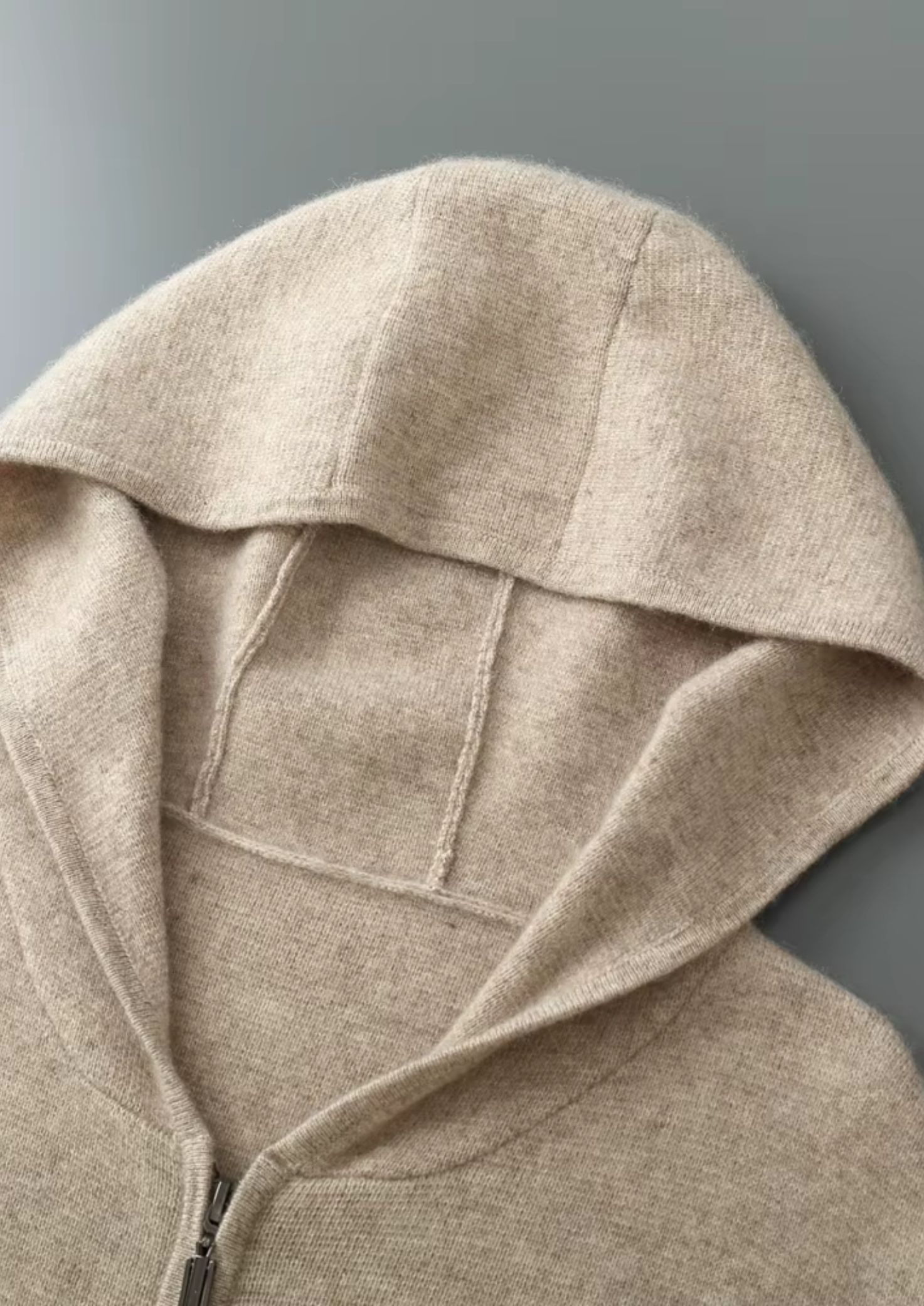Veroux Mode | Men’s Pure Extra-Fine Merino Wool Zipper Hoodie