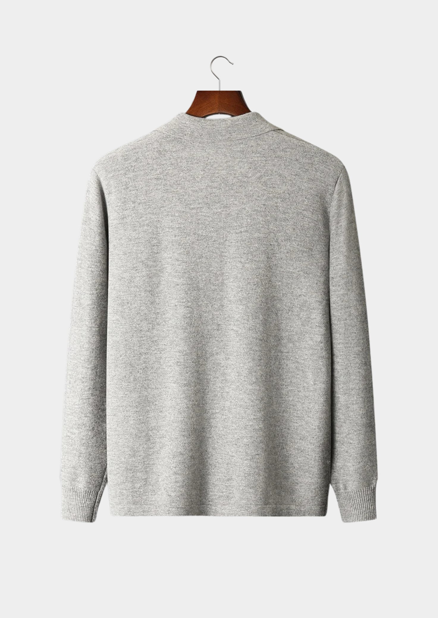 Veroux Mode | Men’s Pure Extra-Fine Merino Wool Polo Cardigan