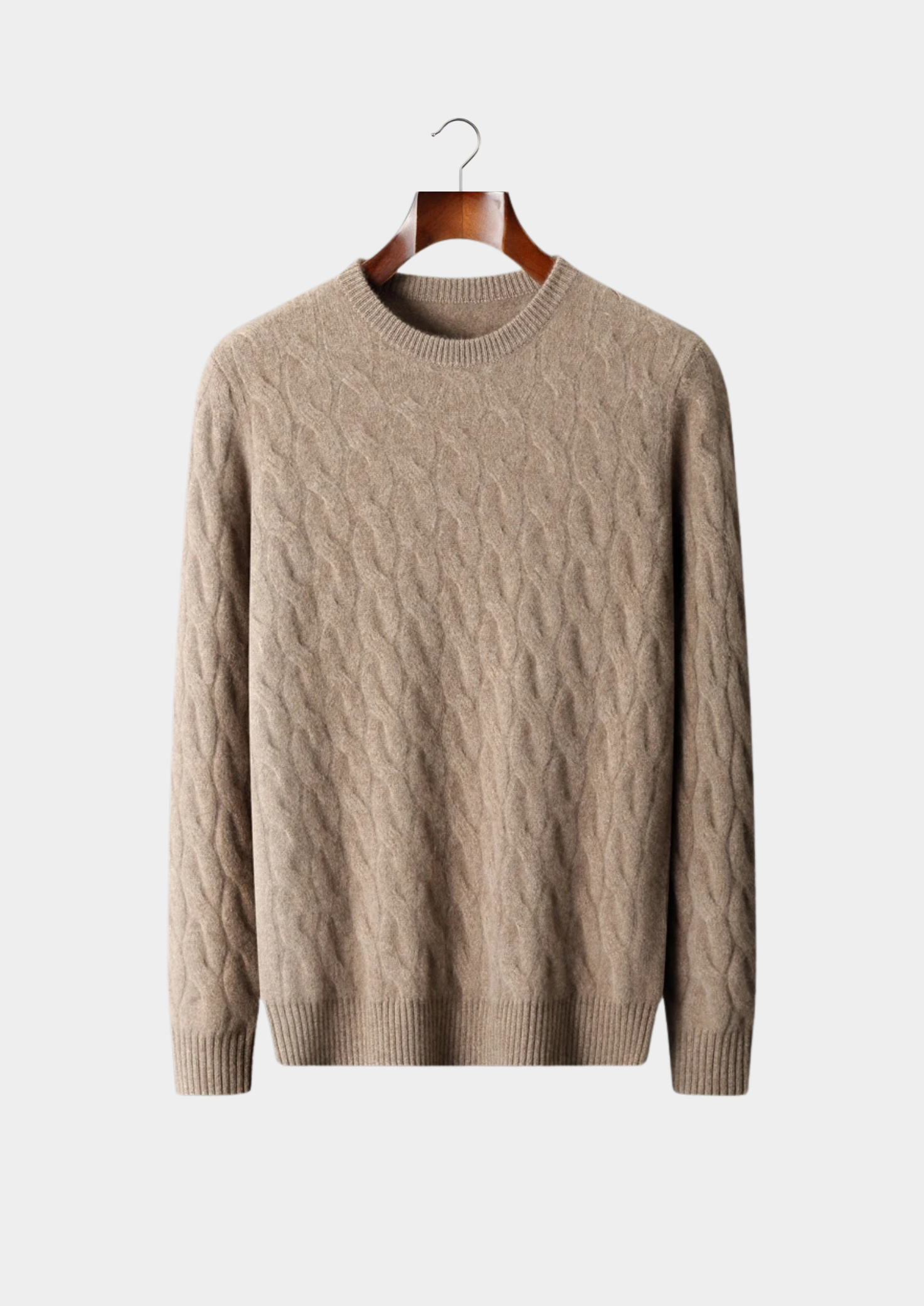 Veroux Mode | Men’s Premium Cashmere Cable Crewneck