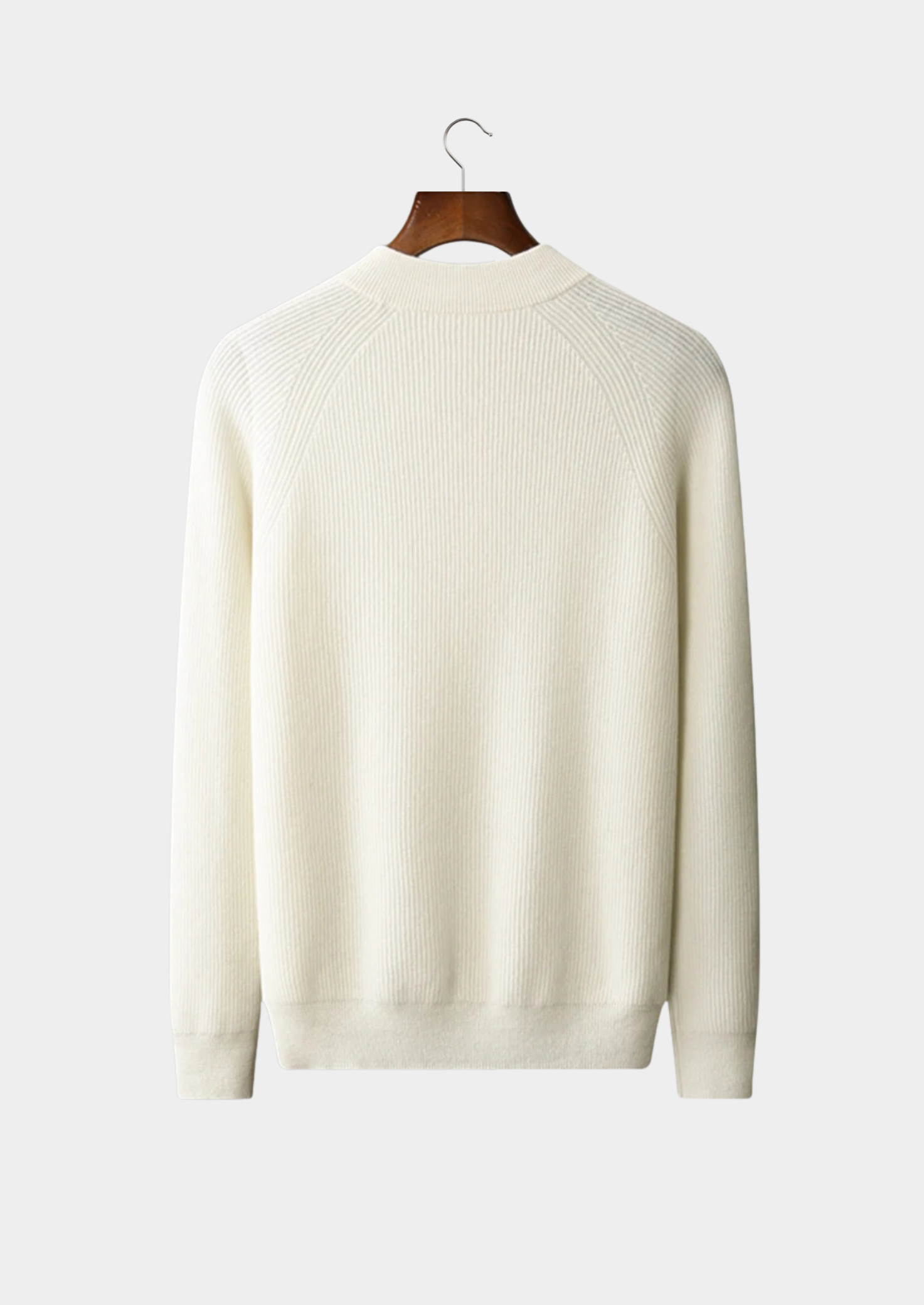 Veroux Mode | Men’s Premium Cashmere Classic Ribbed Henley Sweater