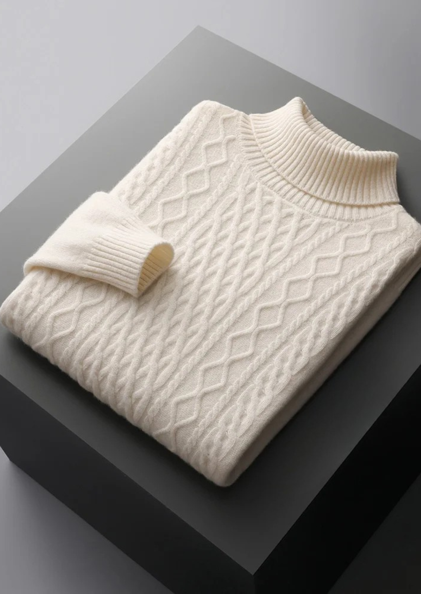 Veroux Mode | Men’s Pure Extra-Fine Merino Wool Wintertime Rollneck