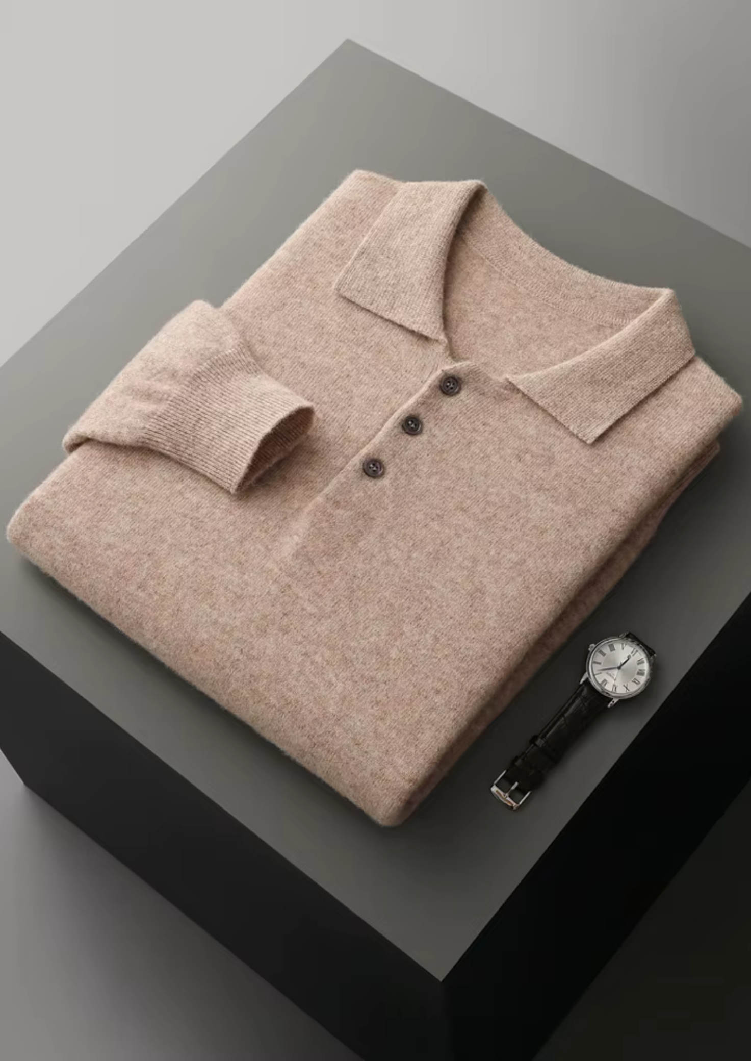 Veroux Mode | Men’s Pure Extra-Fine Merino Wool Classic Sweater Polo