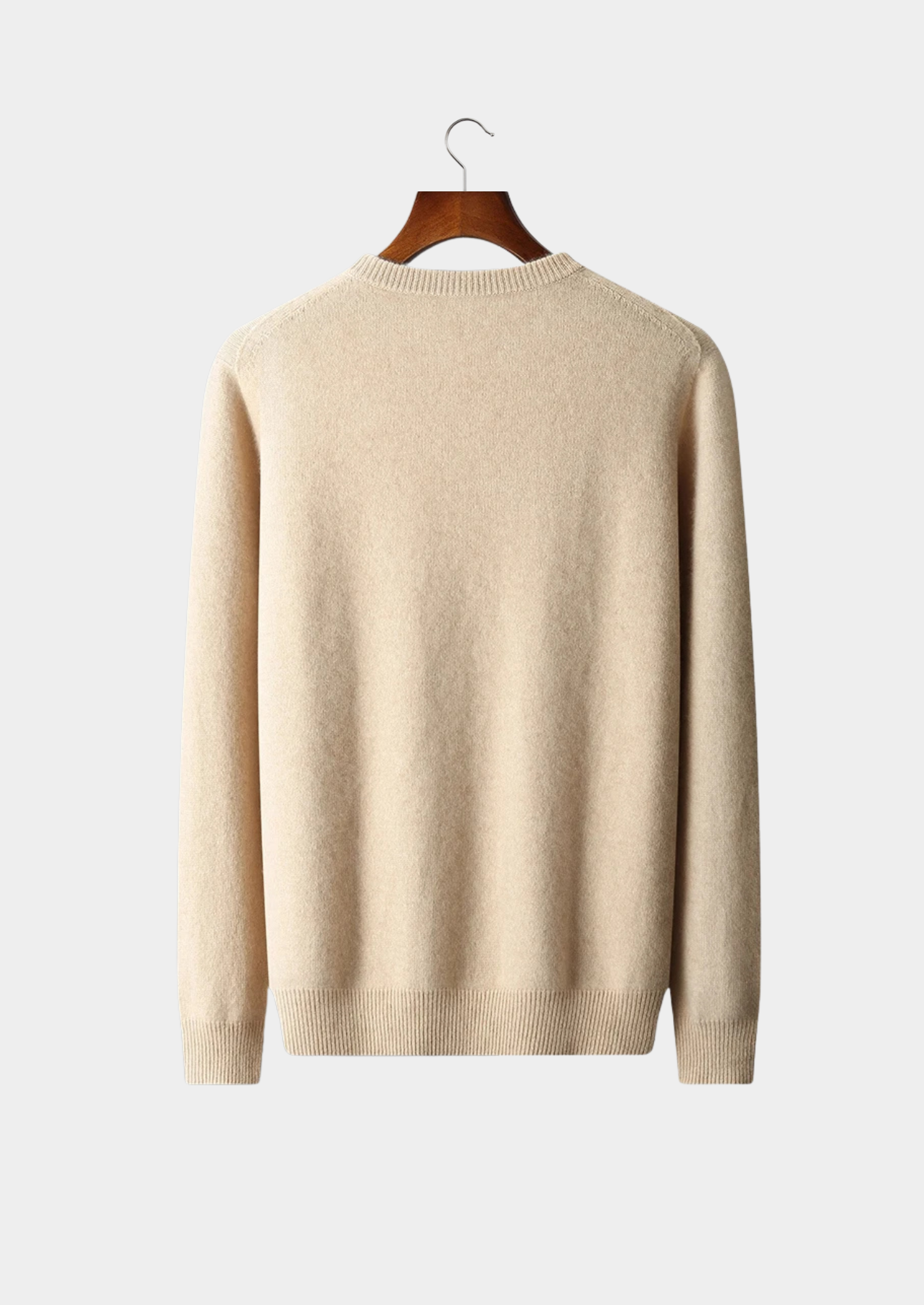 Veroux Mode | Men’s Pure Extra-Fine Merino Wool Classic Crewneck