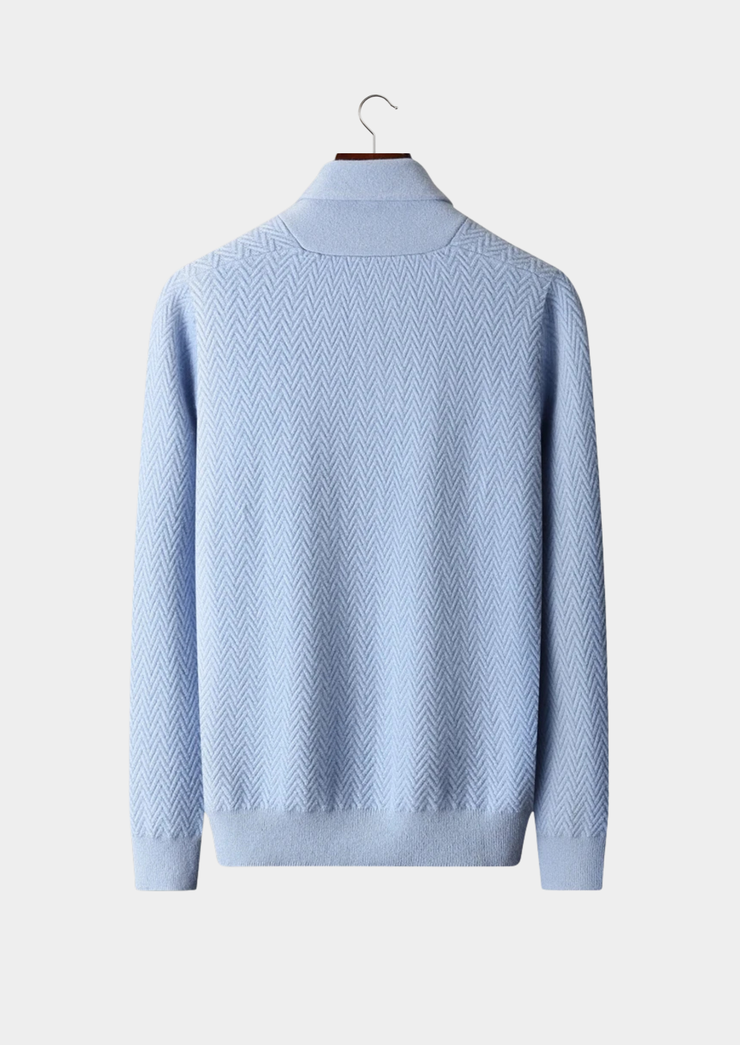 Veroux Mode | Men’s Premium Cashmere Zigzag Button Sweater