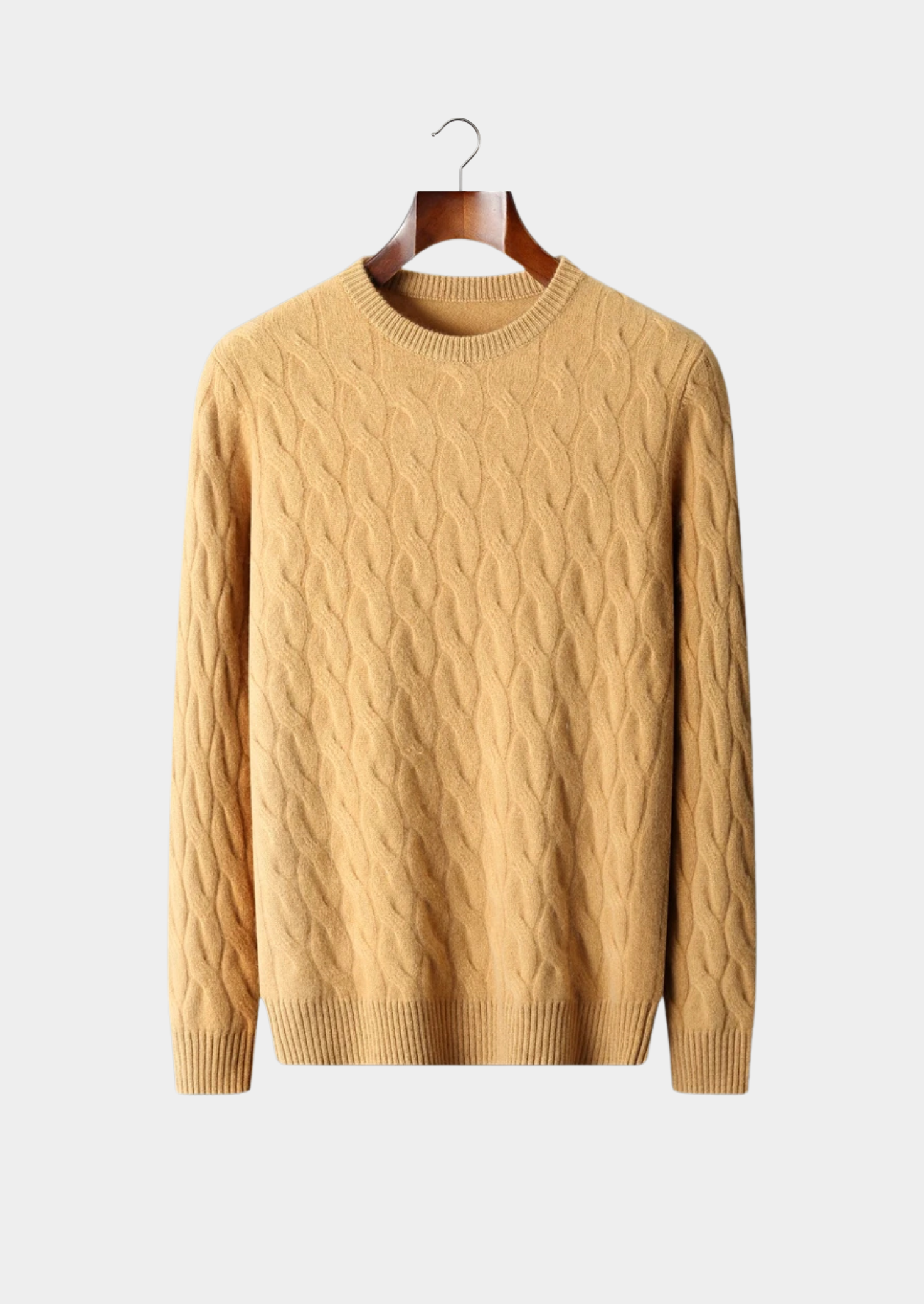 Veroux Mode | Men’s Premium Cashmere Cable Crewneck