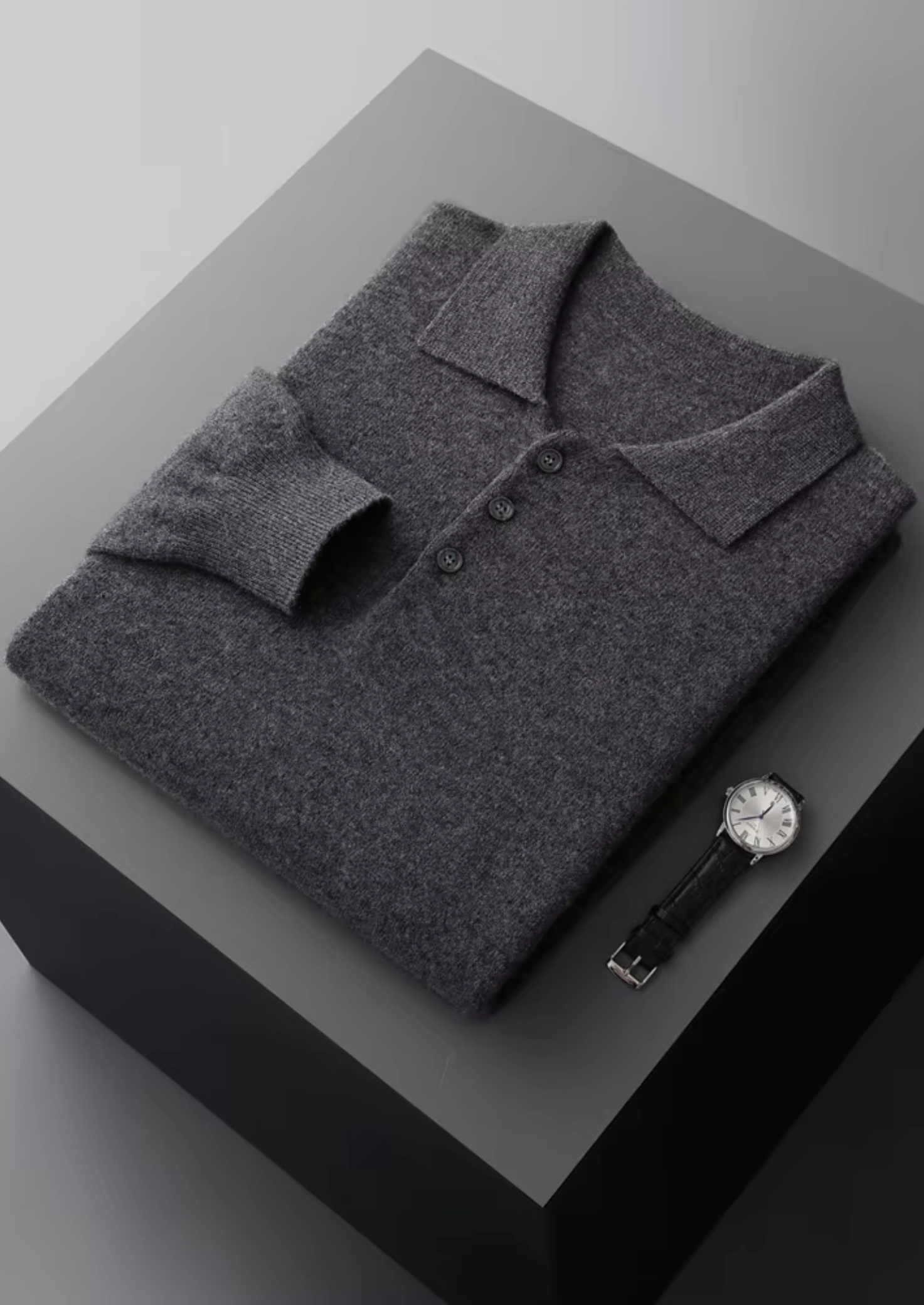 Veroux Mode | Men’s Pure Extra-Fine Merino Wool Classic Sweater Polo