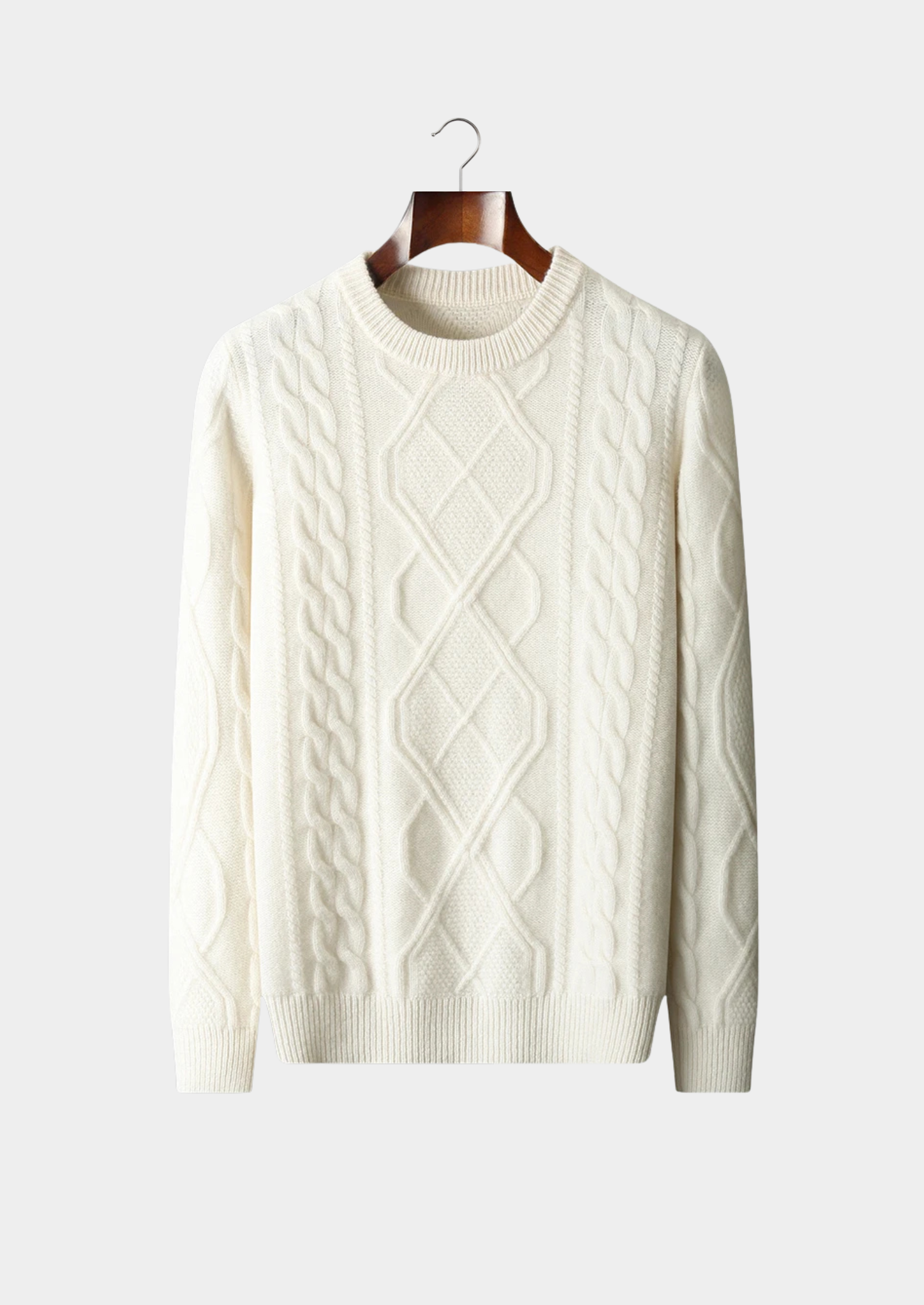 Veroux Mode | Men’s Pure Extra-Fine Merino Wool Wintertime Crewneck