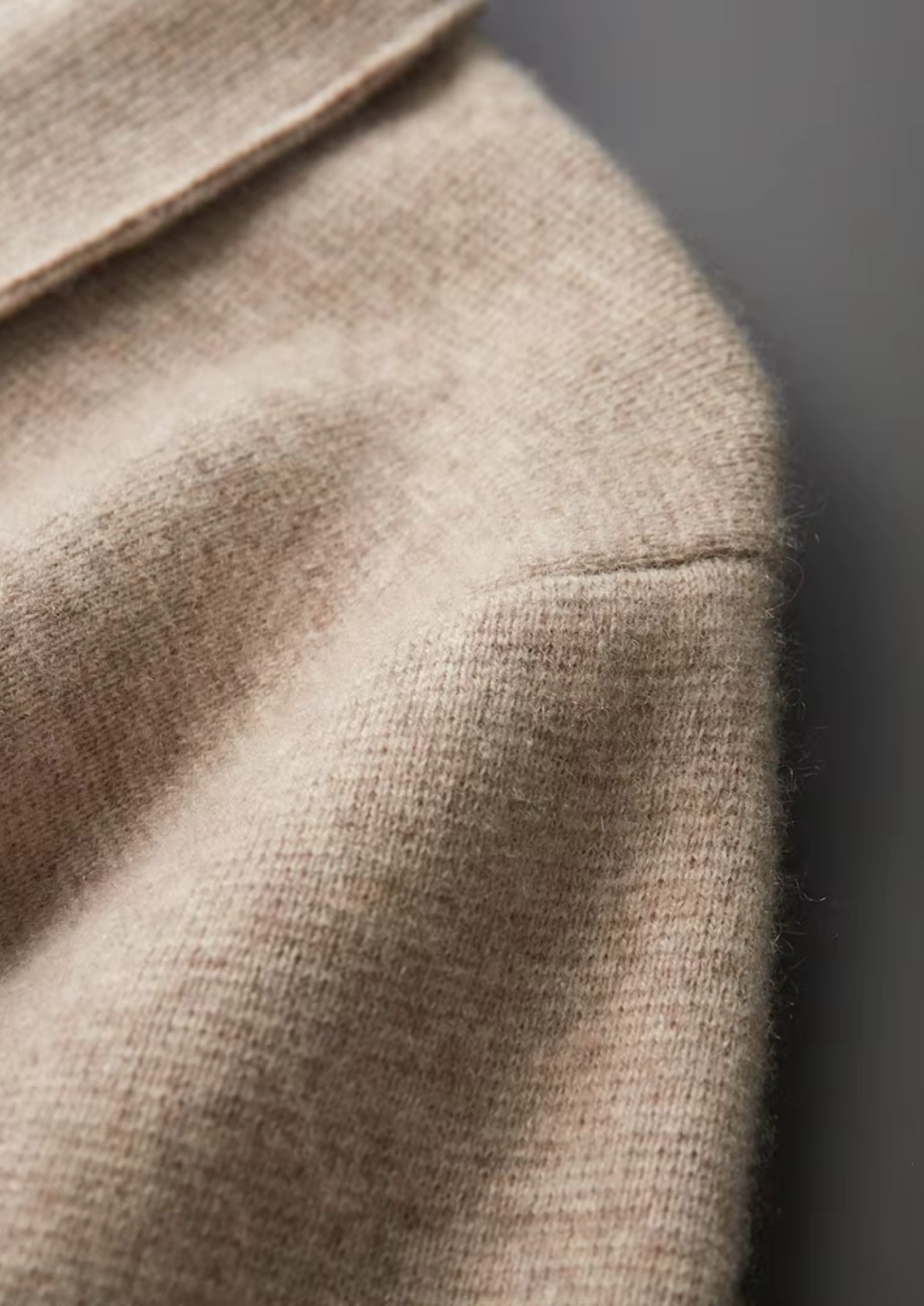 Veroux Mode | Men’s Pure Extra-Fine Merino Wool Zip Polo Cardigan