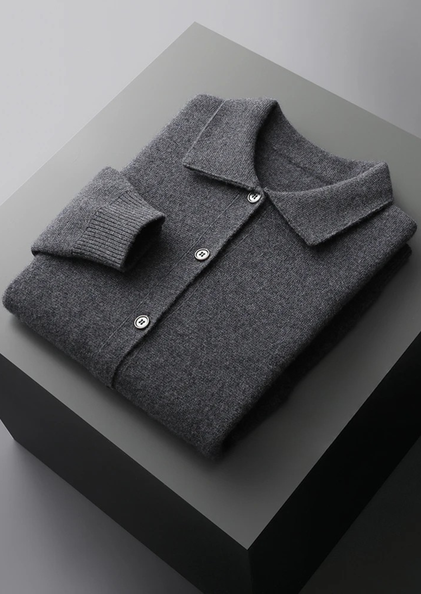Veroux Mode | Men’s Pure Extra-Fine Merino Wool Button Overshirt