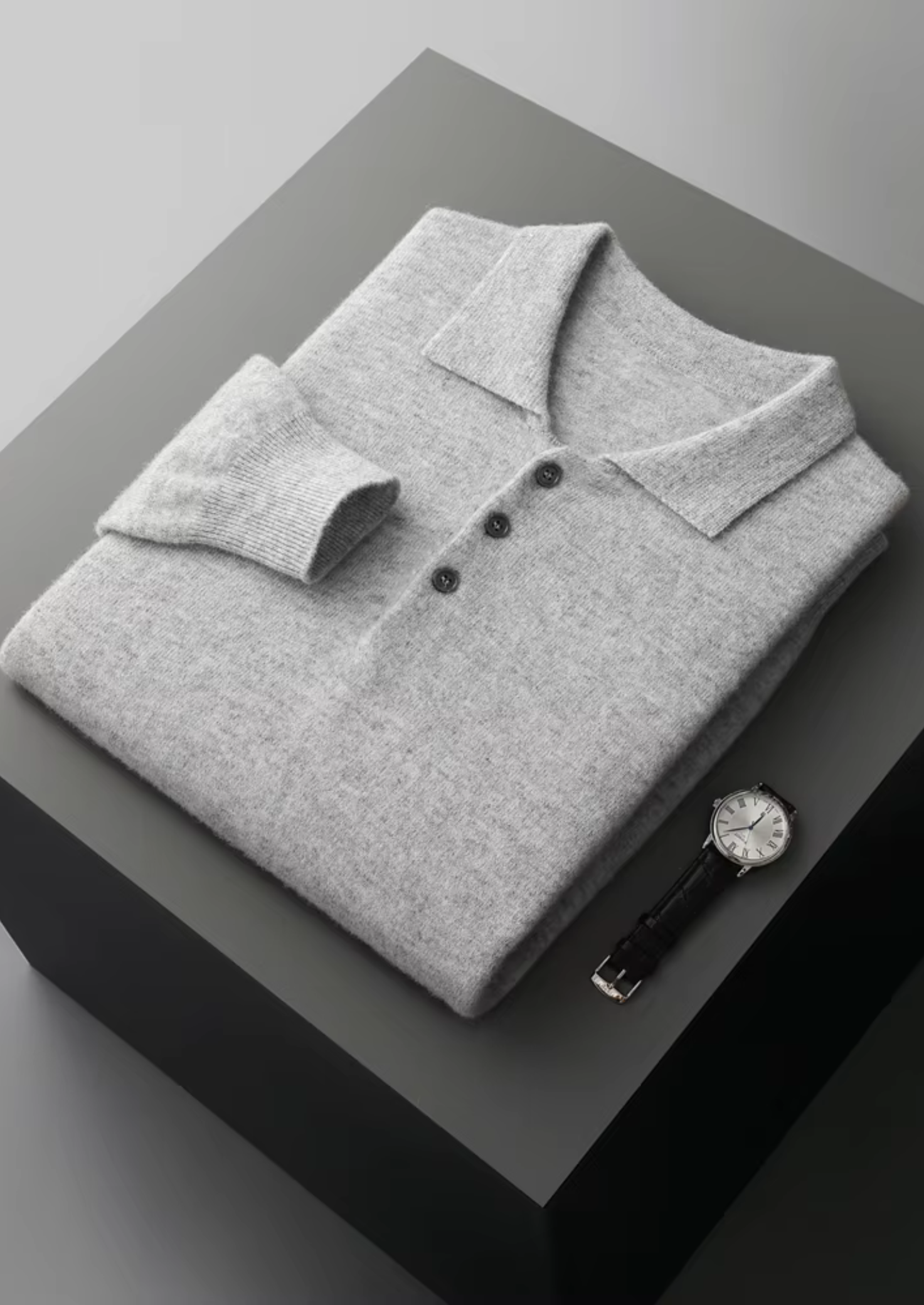 Veroux Mode | Men’s Pure Extra-Fine Merino Wool Classic Sweater Polo