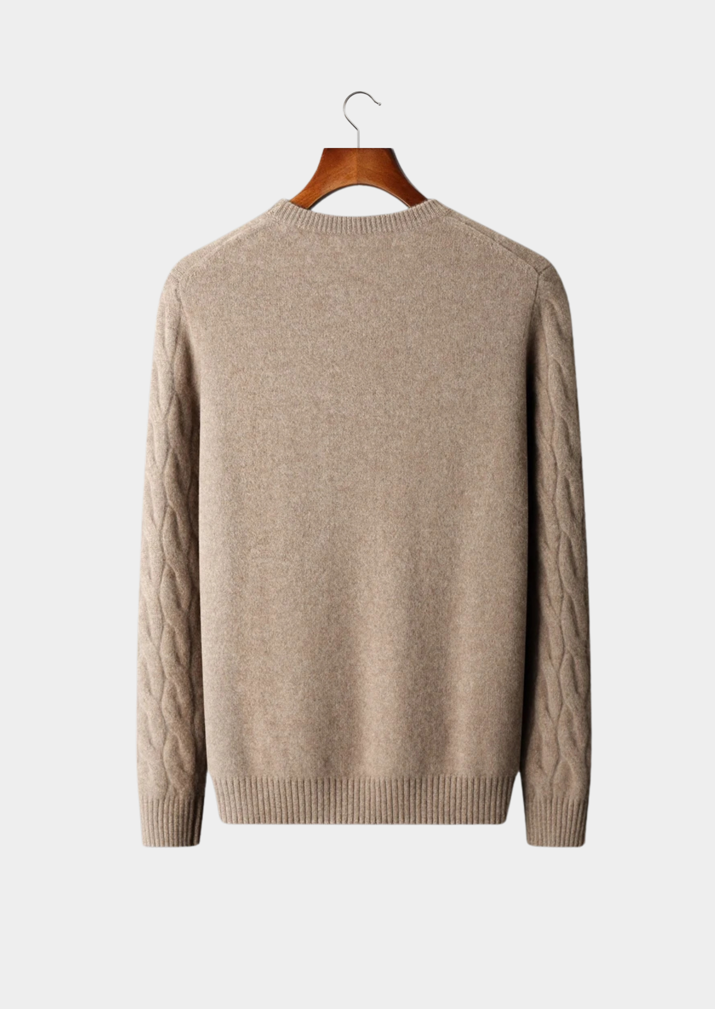 Veroux Mode | Men’s Premium Cashmere Cable Crewneck