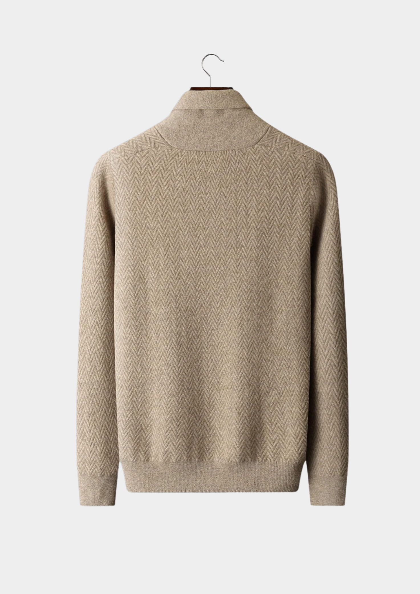 Veroux Mode | Men’s Premium Cashmere Zigzag Button Sweater