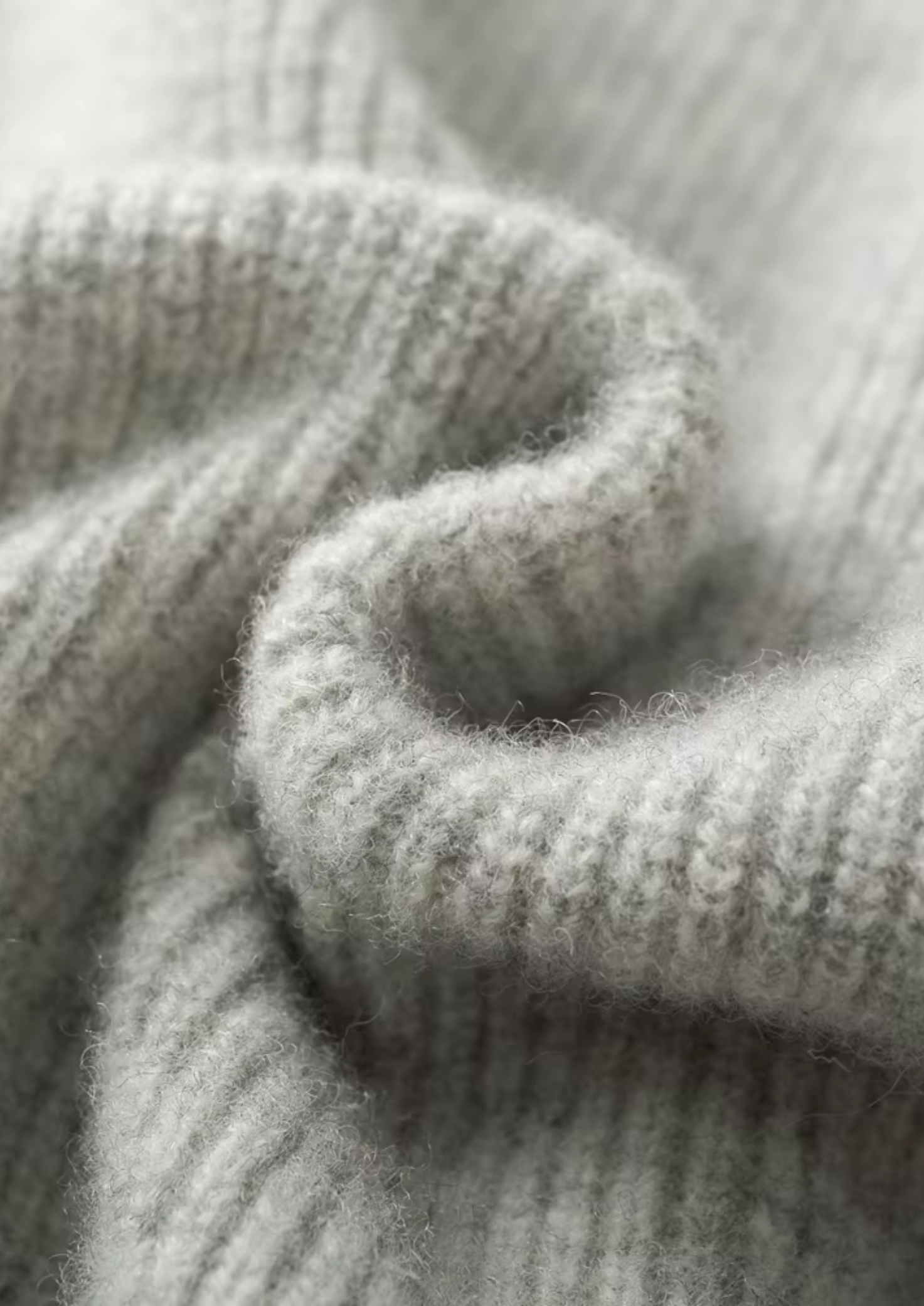 Veroux Mode | Men’s Pure Extra-Fine Merino Wool Ribbed Zip Hoodie
