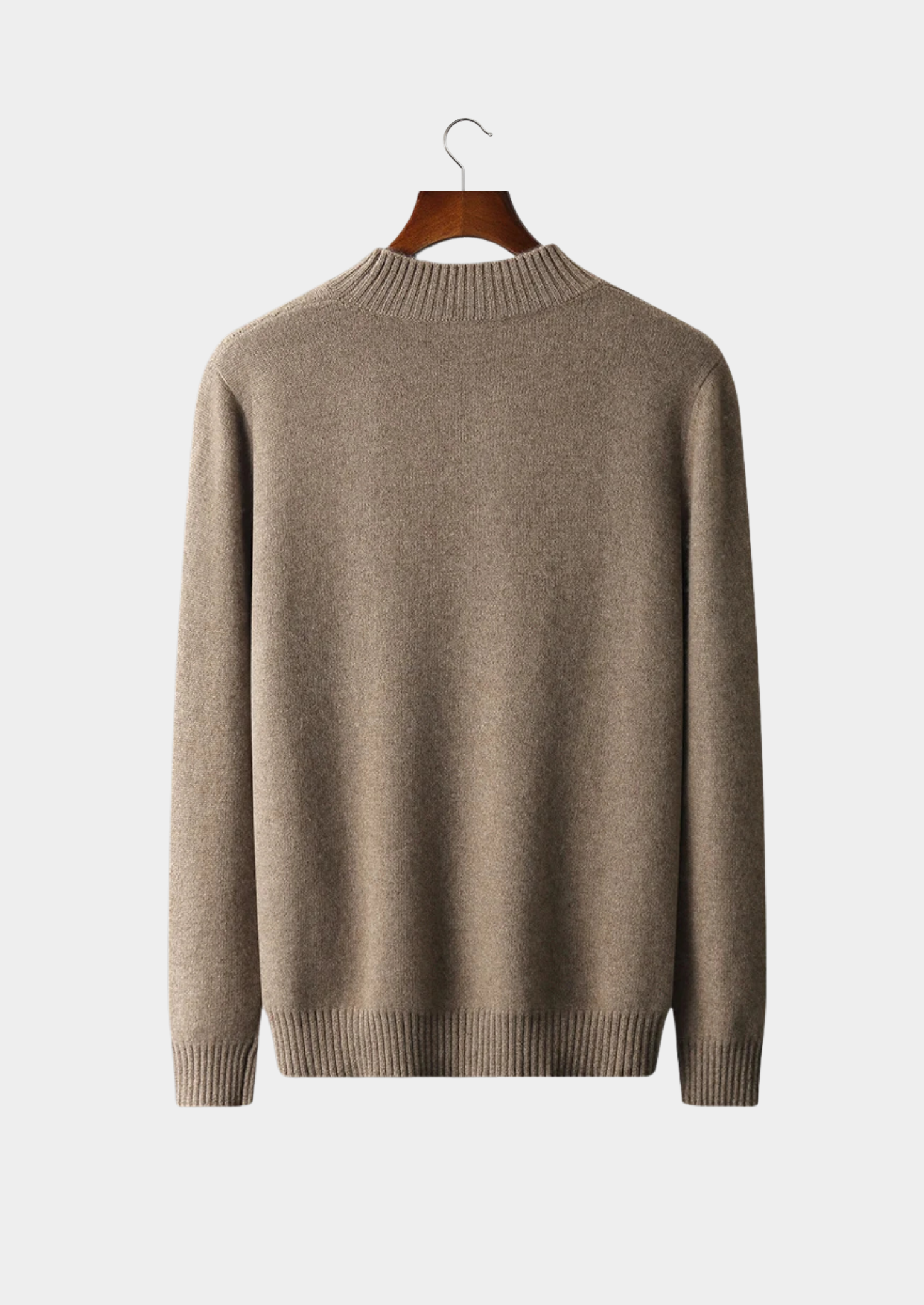 Veroux Mode | Men’s Pure Extra-Fine Merino Wool Jacquard Mockneck