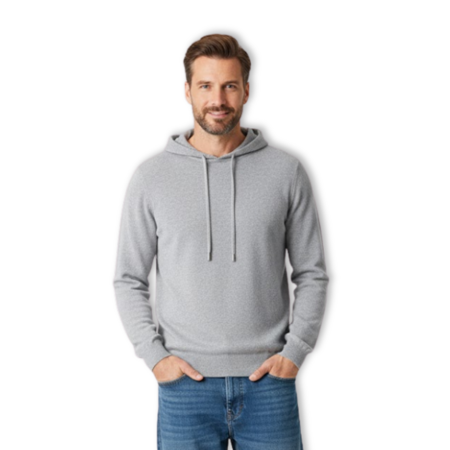 Cashmere Merino Wool Knitted Sweatshirt Hoodie One-piece Ready-to-wear