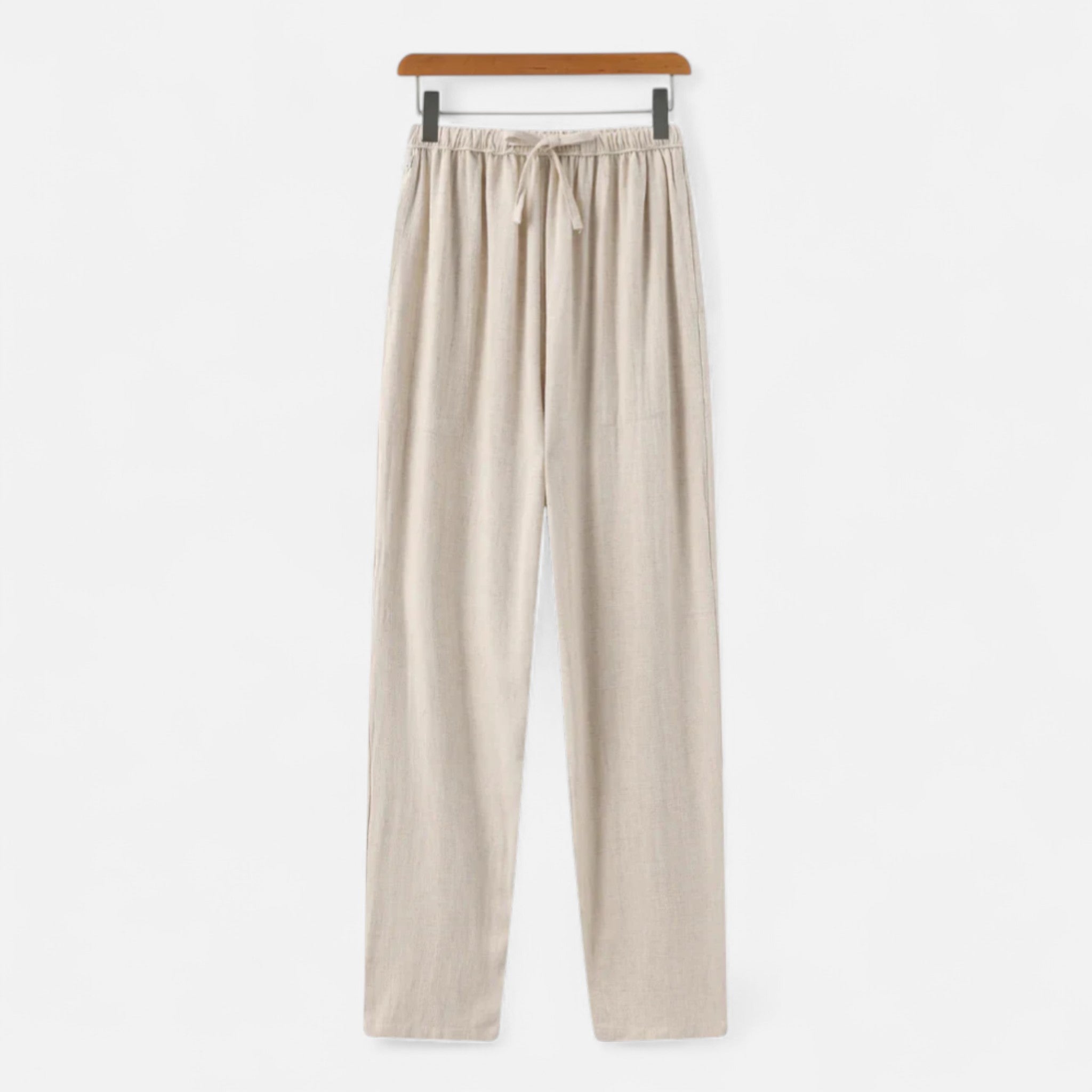 Veroux Mode | Men’s Slim Fit Linen Trousers – Streamlined Elegance, Cool Precision