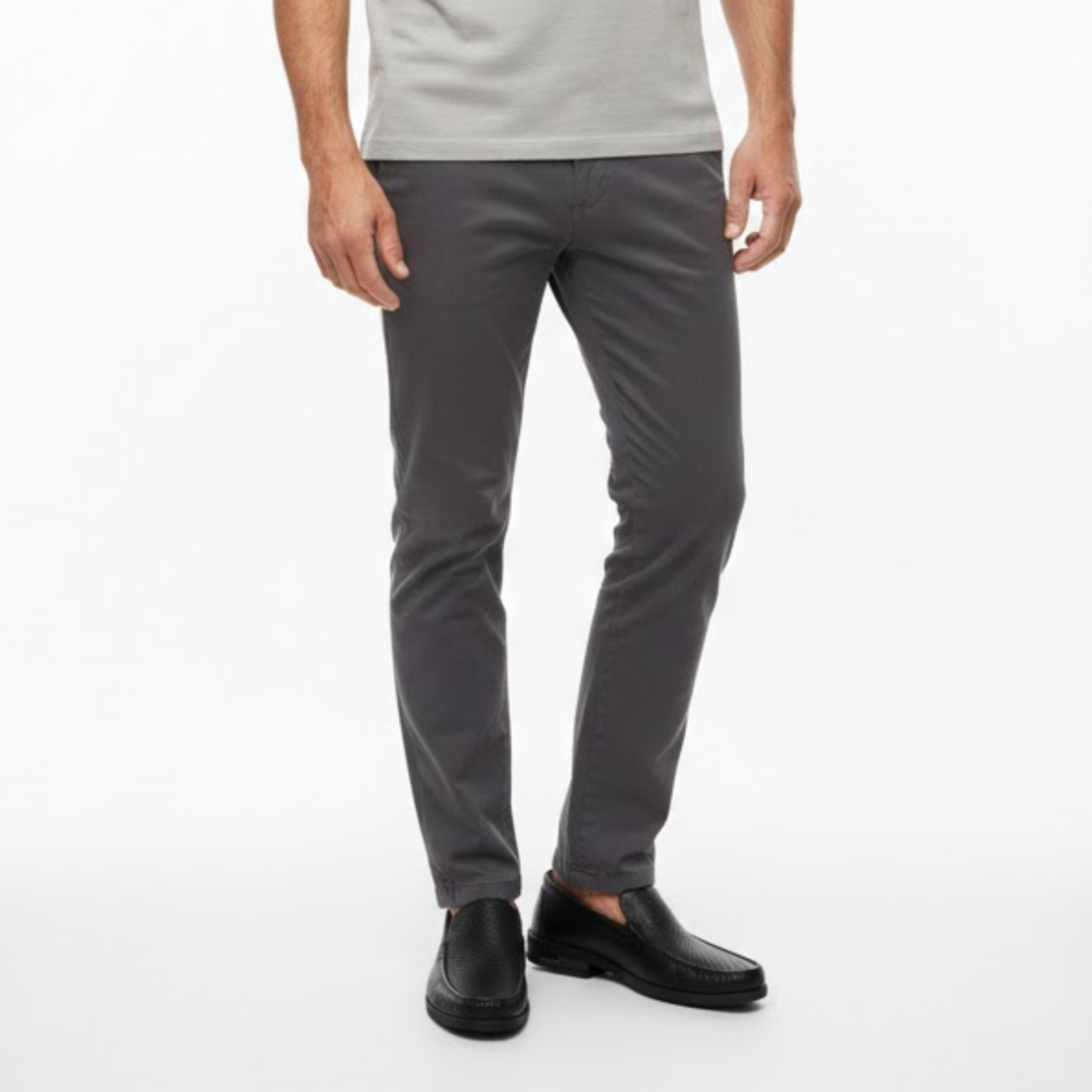 Men's Leather Slip-On Loafers Breathable Perforated Formal Office Wedding Shoes