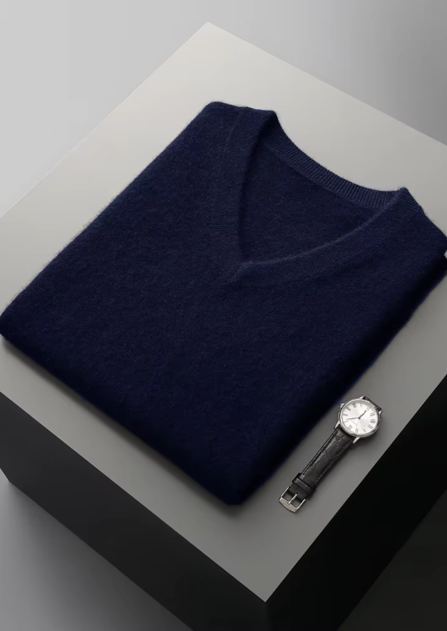 Veroux Mode | Men’s Pure Extra-Fine Merino Wool V-Neck Vest