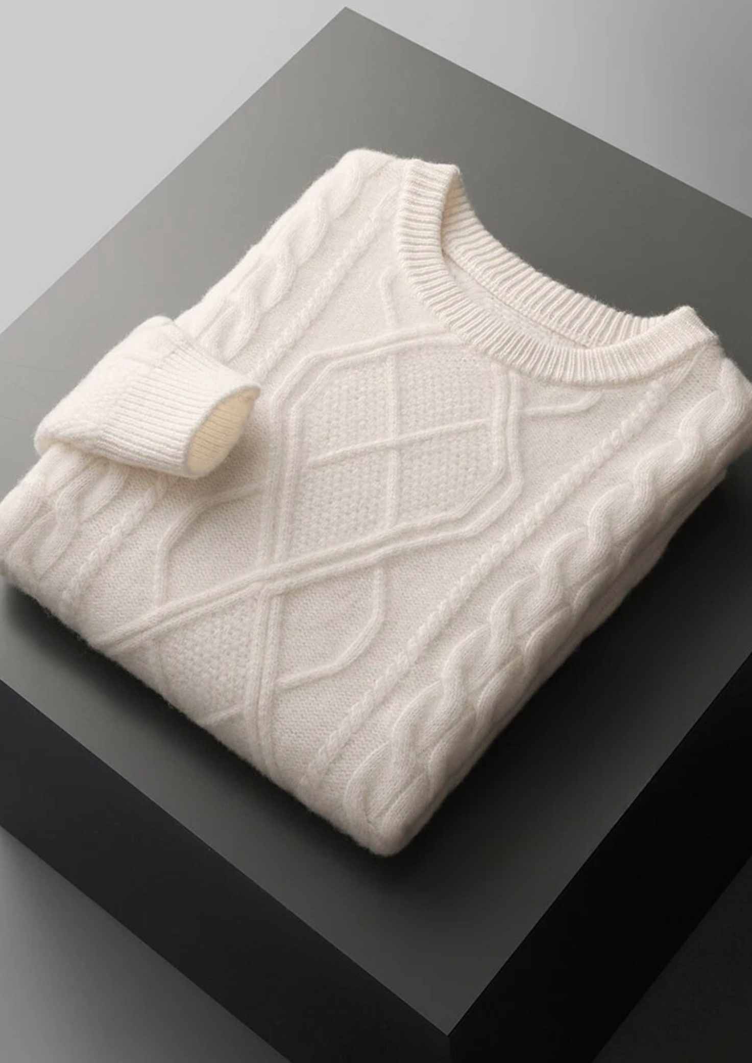 Veroux Mode | Men’s Pure Extra-Fine Merino Wool Wintertime Crewneck