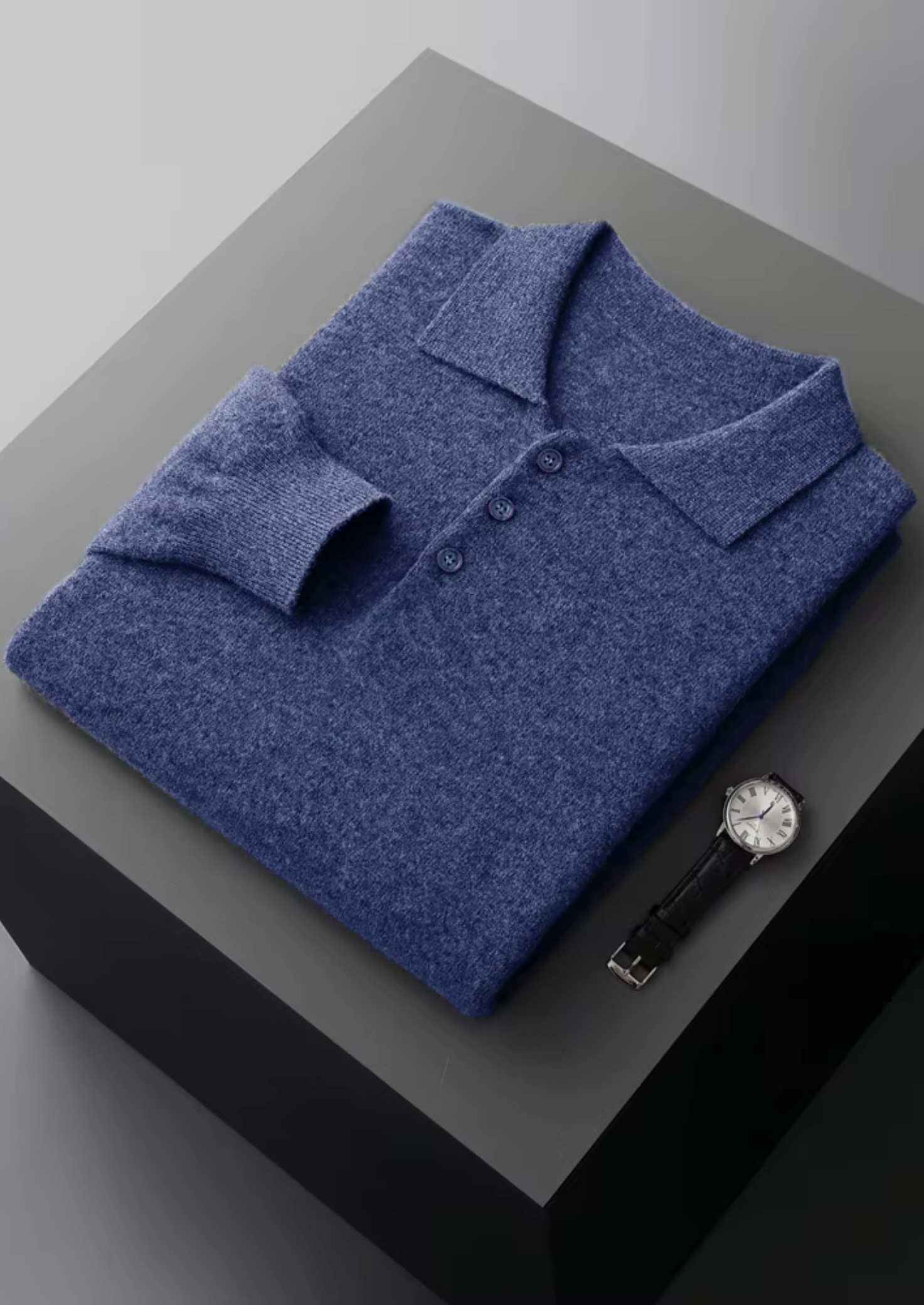 Veroux Mode | Men’s Pure Extra-Fine Merino Wool Classic Sweater Polo
