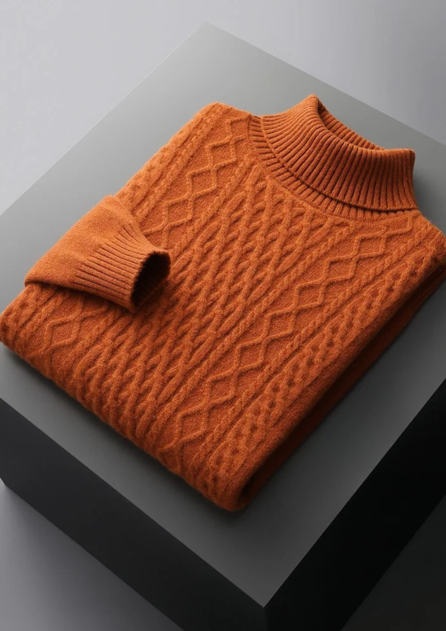 Veroux Mode | Men’s Pure Extra-Fine Merino Wool Wintertime Rollneck