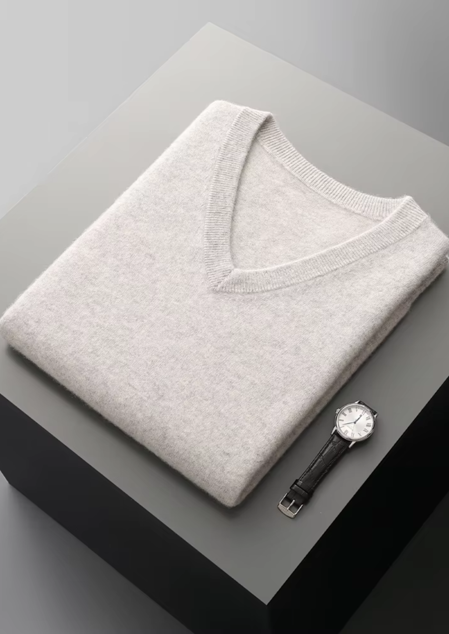 Veroux Mode | Men’s Pure Extra-Fine Merino Wool V-Neck Vest