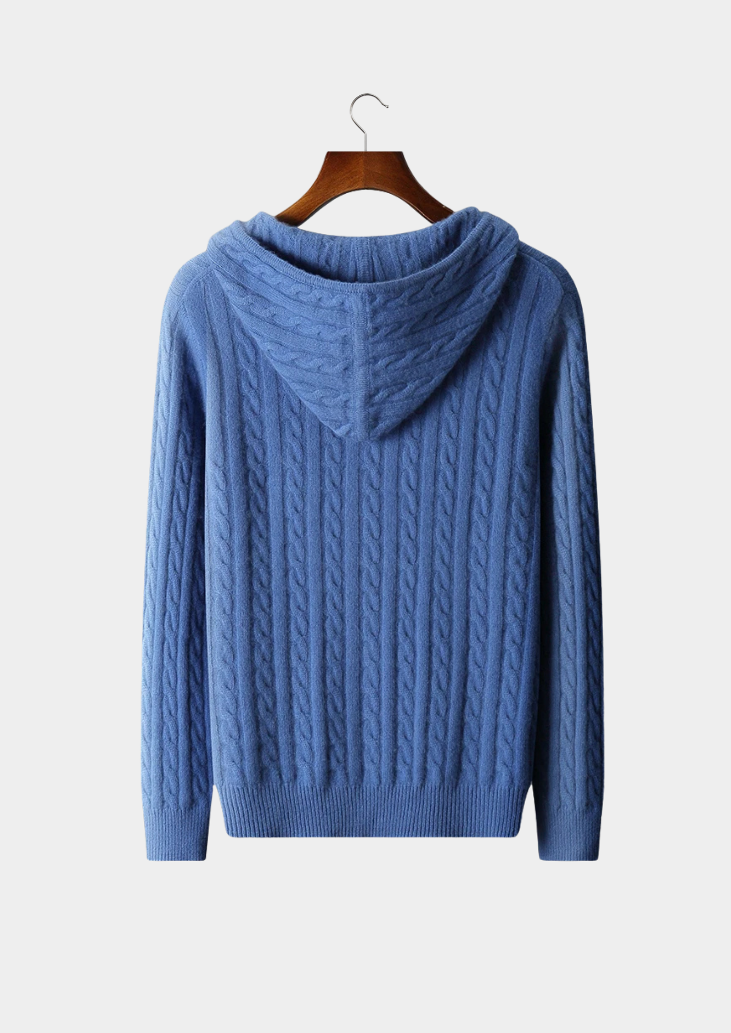 Veroux Mode | Men’s Premium Cashmere Cable Knit Zipper Hoodie