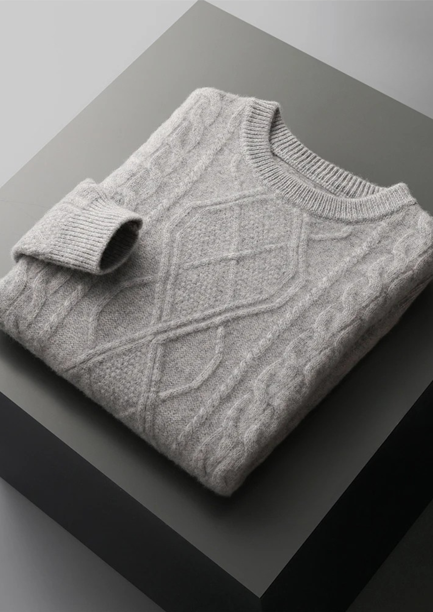 Veroux Mode | Men’s Pure Extra-Fine Merino Wool Wintertime Crewneck