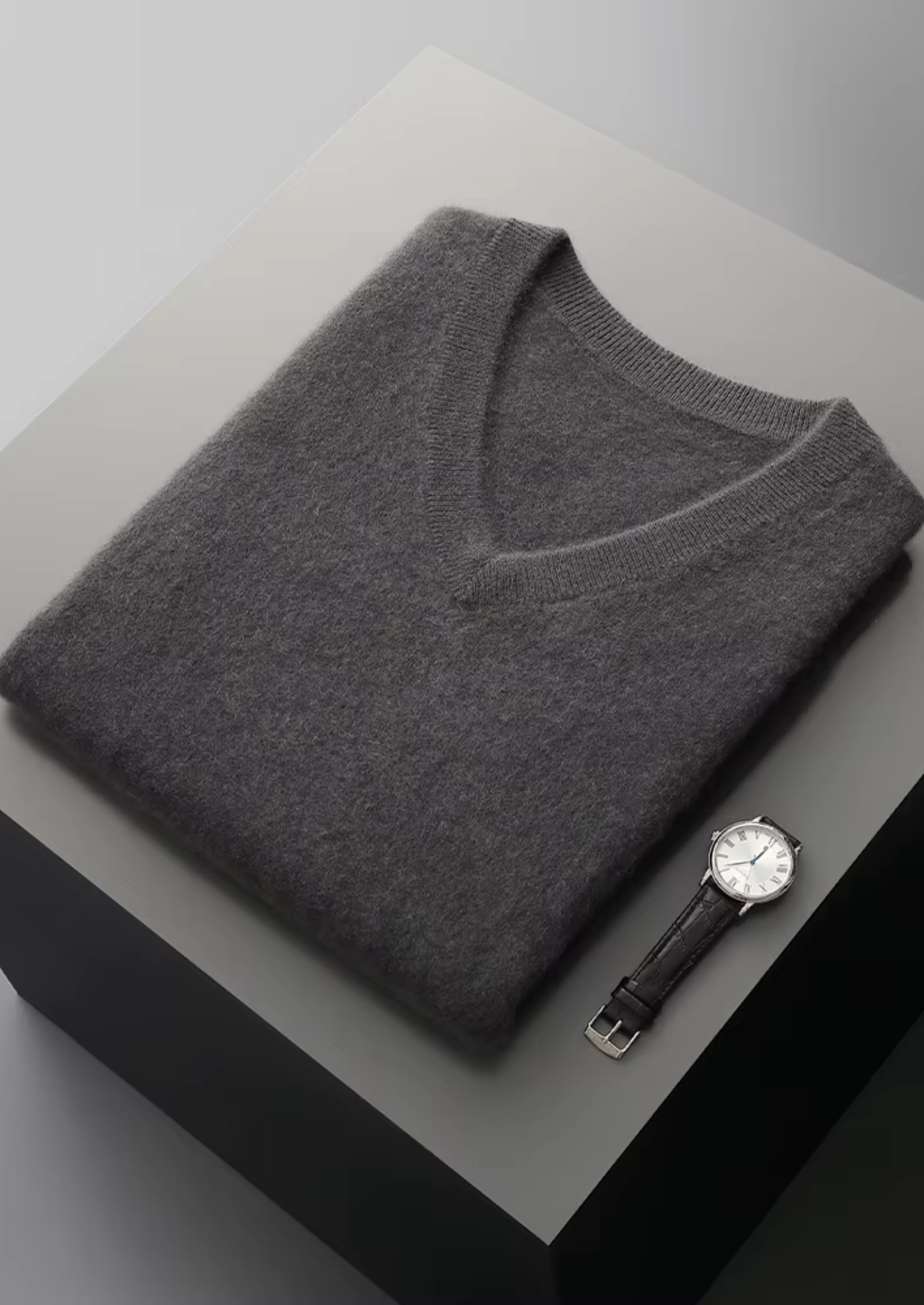Veroux Mode | Men’s Pure Extra-Fine Merino Wool V-Neck Vest