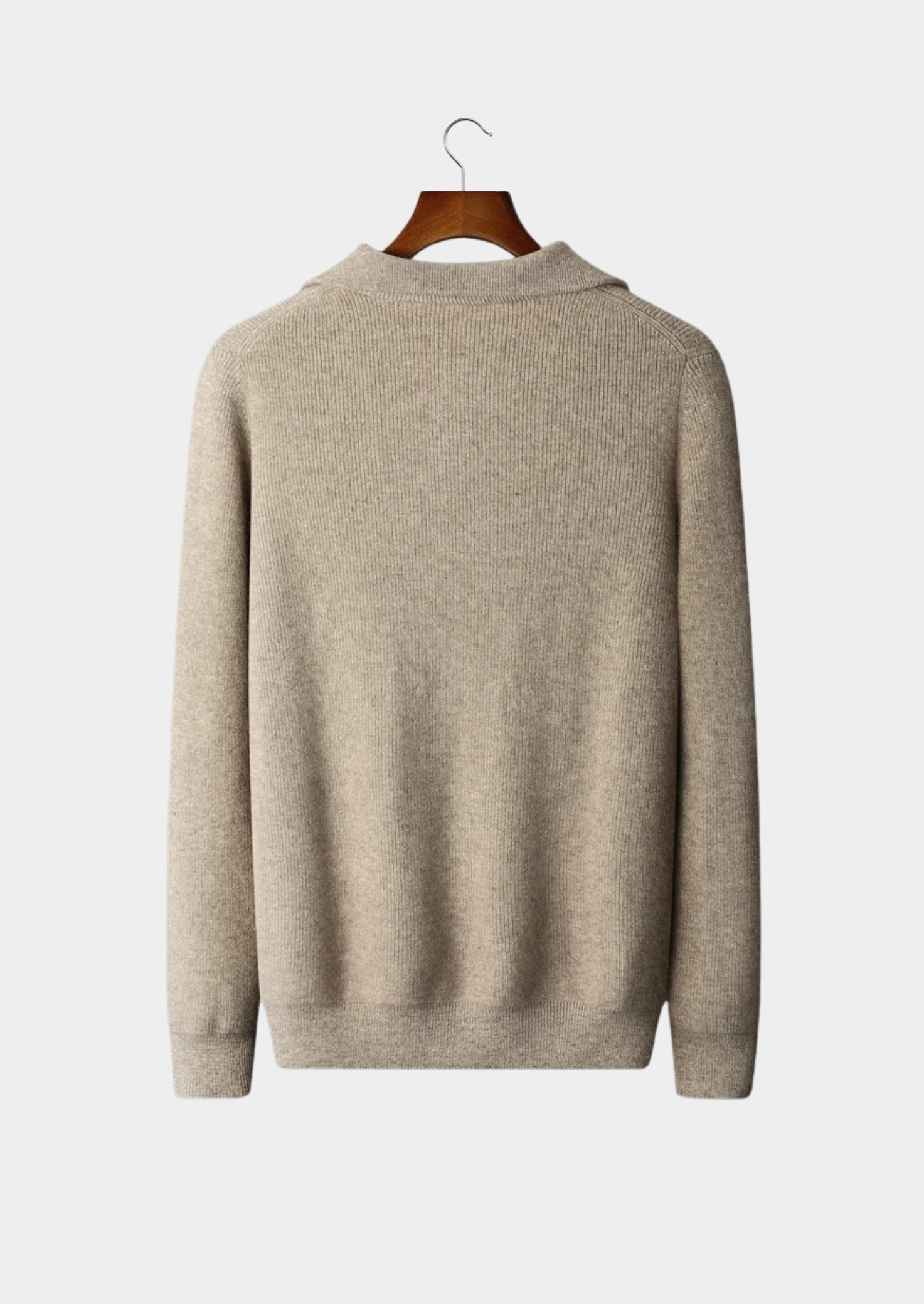 Veroux Mode | Men’s Premium Cashmere Ribbed Half-Zip Sweater