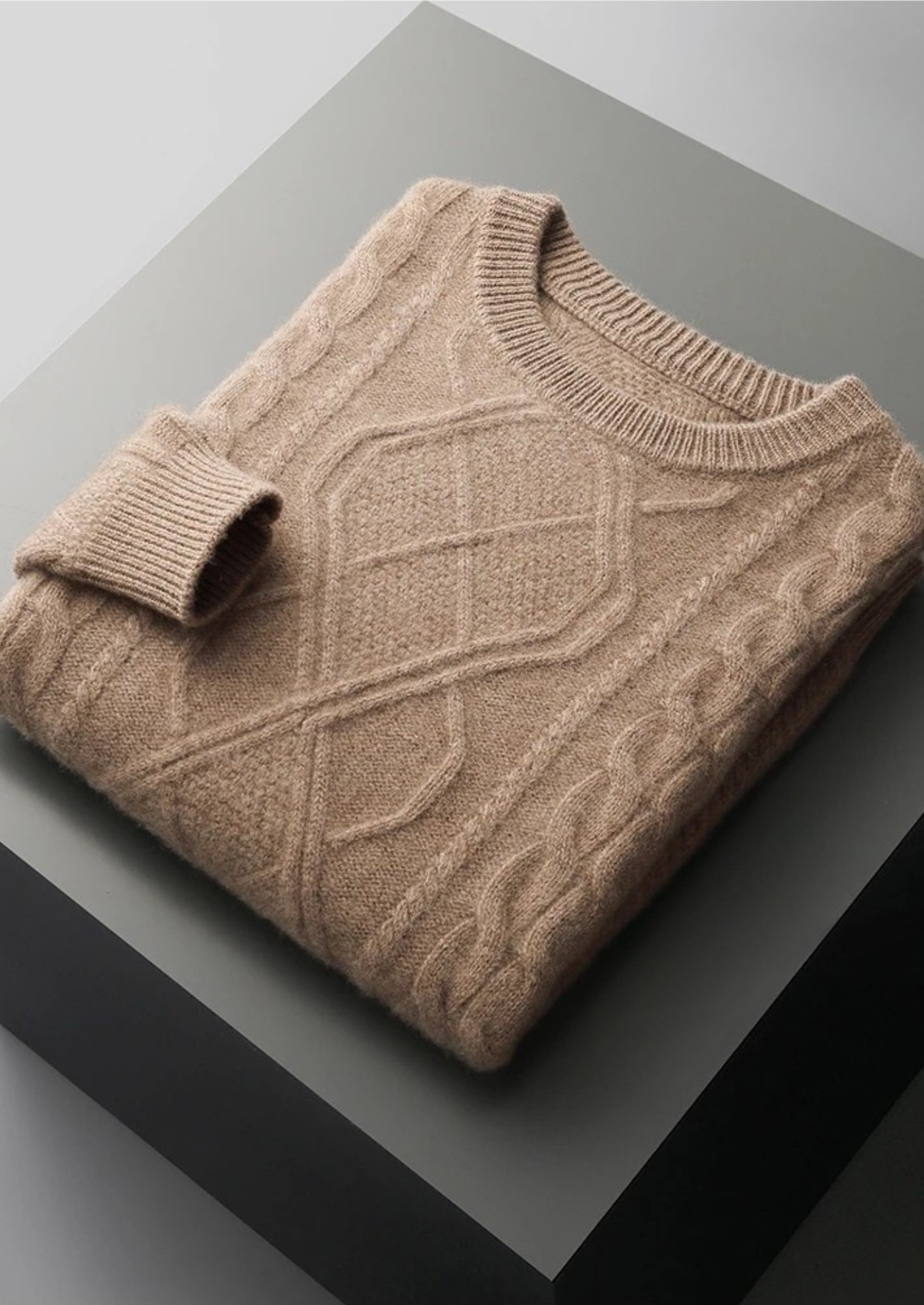 Veroux Mode | Men’s Pure Extra-Fine Merino Wool Wintertime Crewneck
