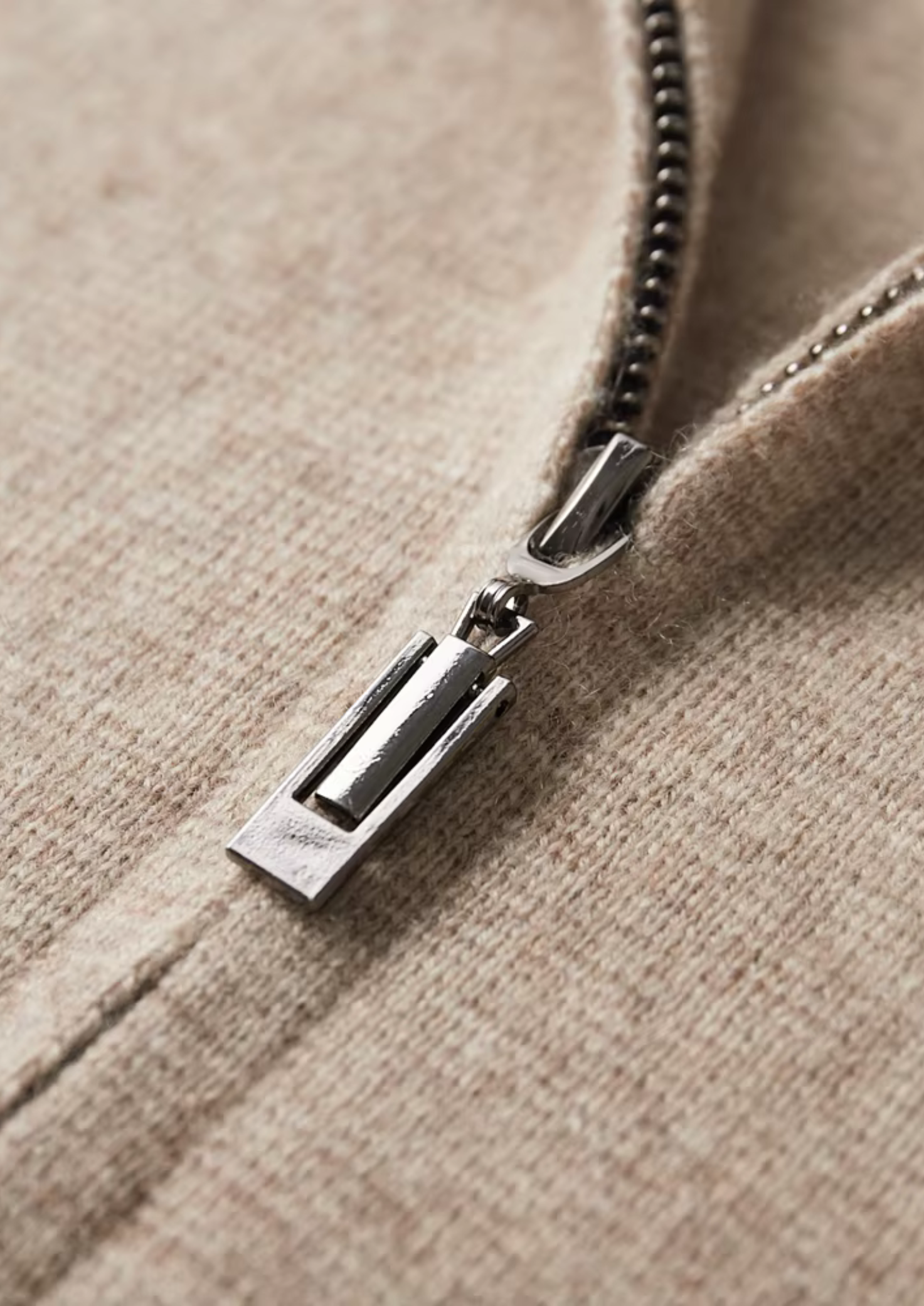 Veroux Mode | Men’s Pure Extra-Fine Merino Wool Zip Polo Cardigan