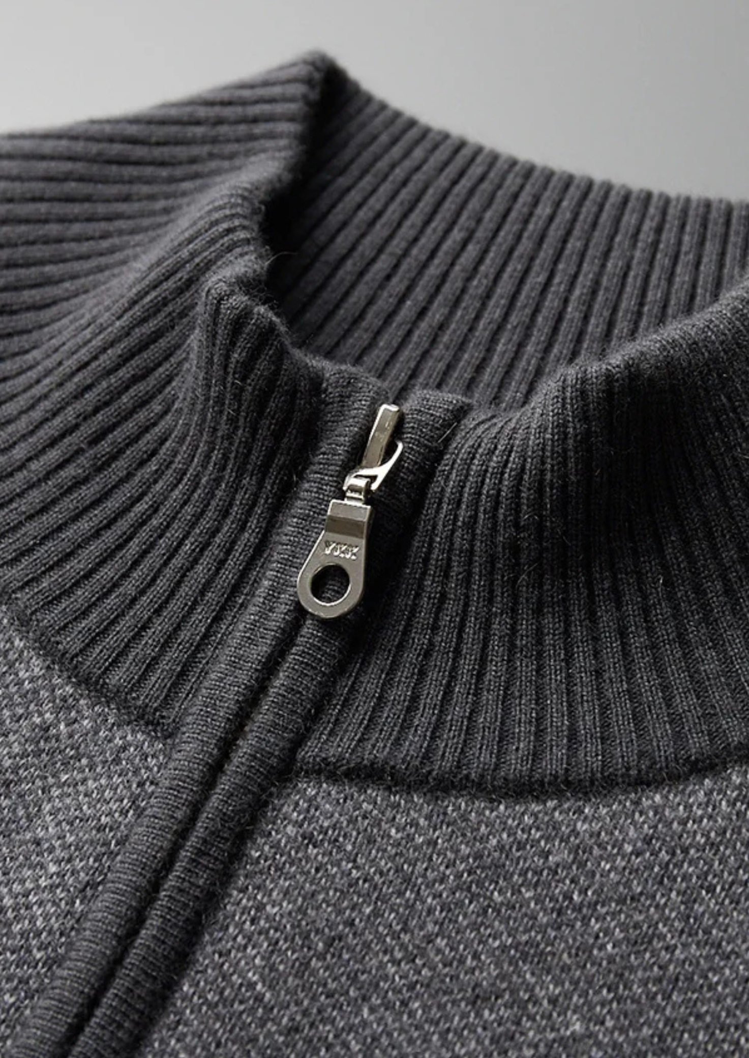 Veroux Mode | Men’s Premium Cashmere Jacquard Zip Cardigan