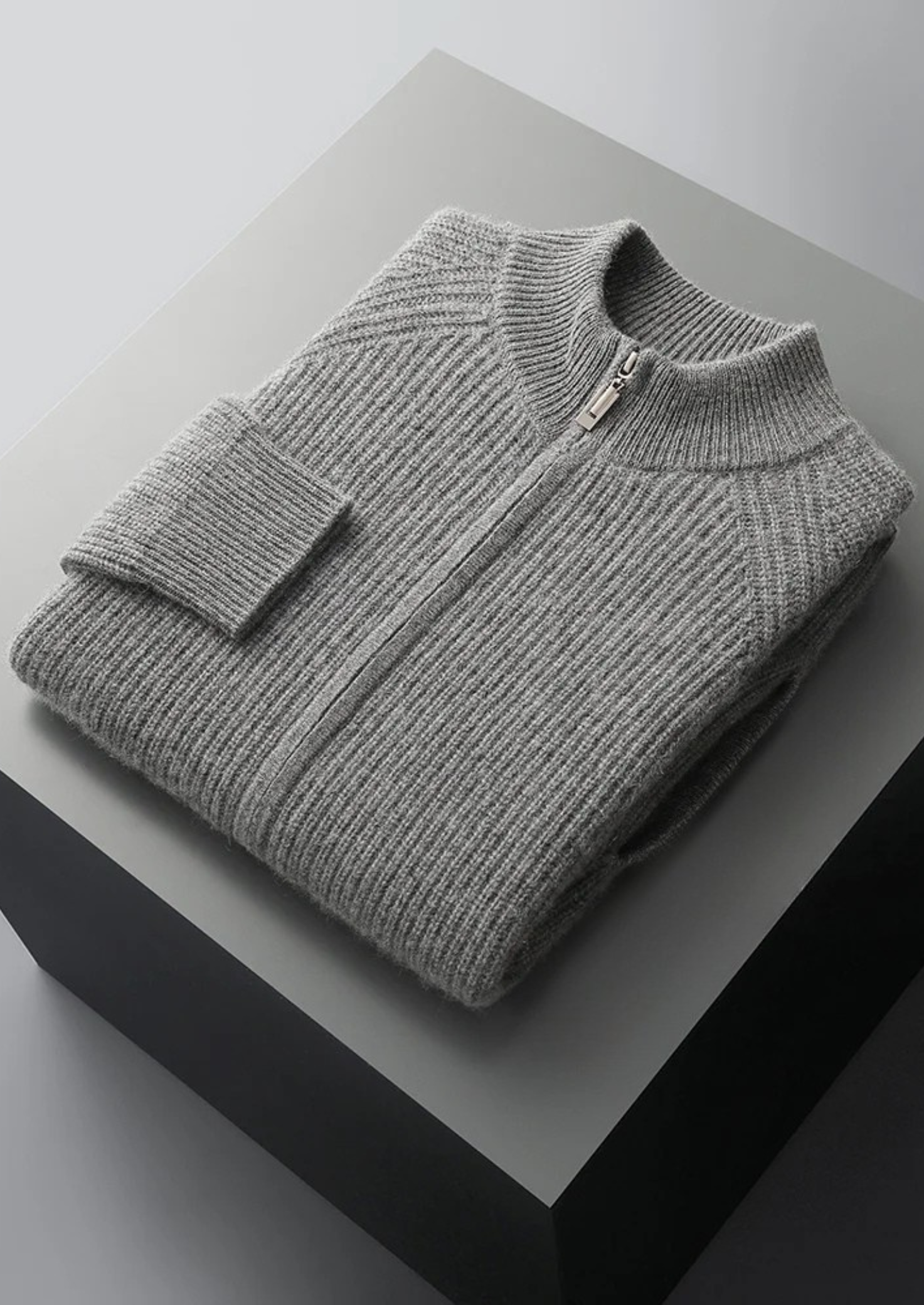 Veroux Mode | Men’s Premium Cashmere Ribbed Cardigan