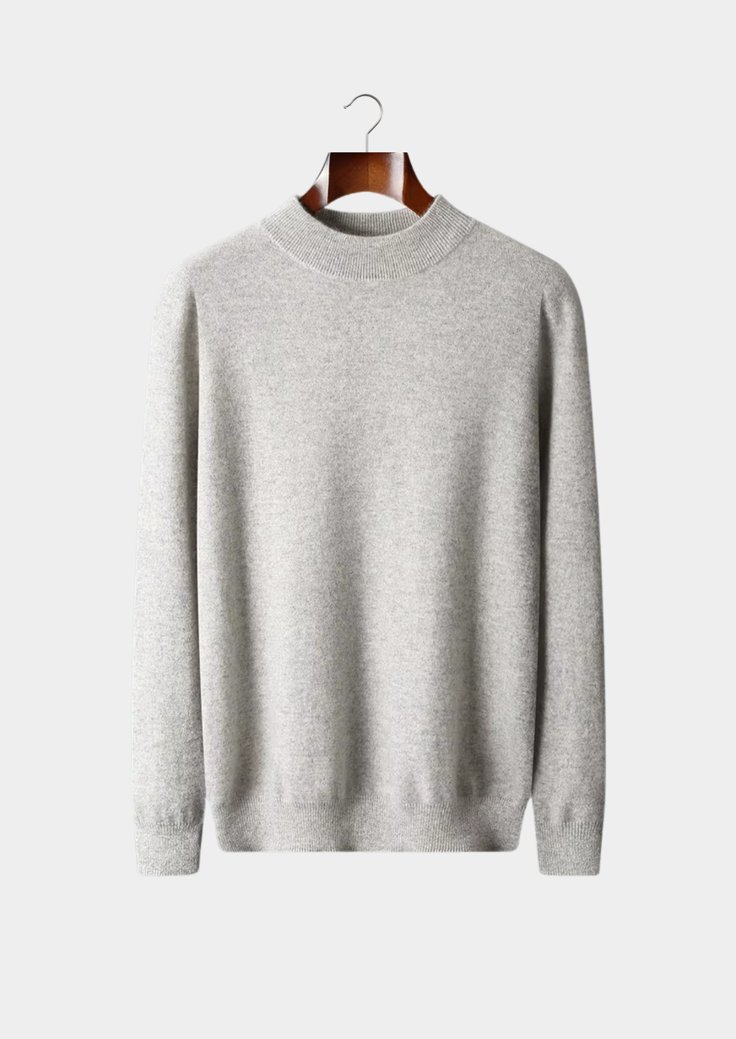 Veroux Mode | Men’s Pure Extra-Fine Merino Wool Classic Mockneck