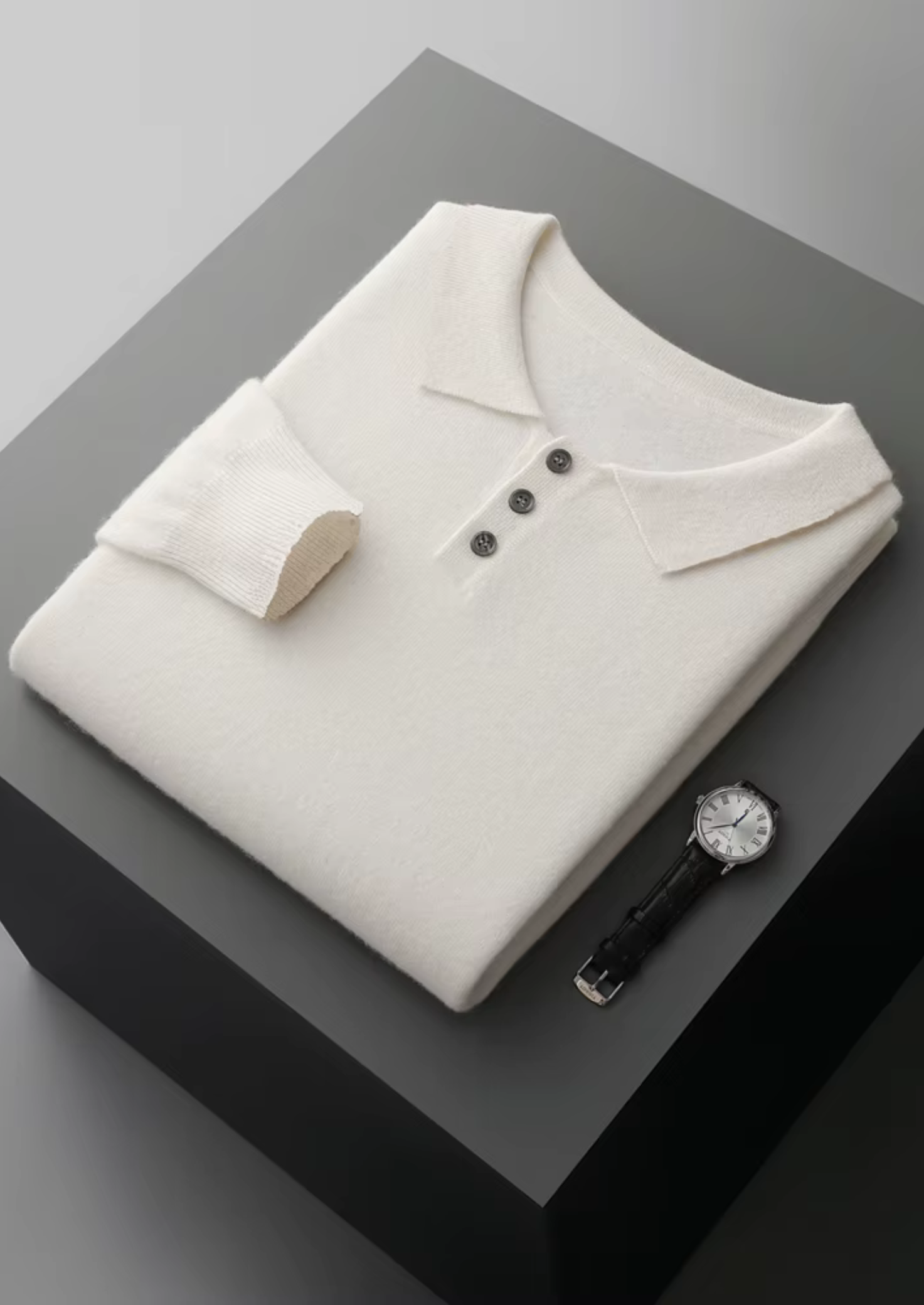Veroux Mode | Men’s Pure Extra-Fine Merino Wool Classic Sweater Polo