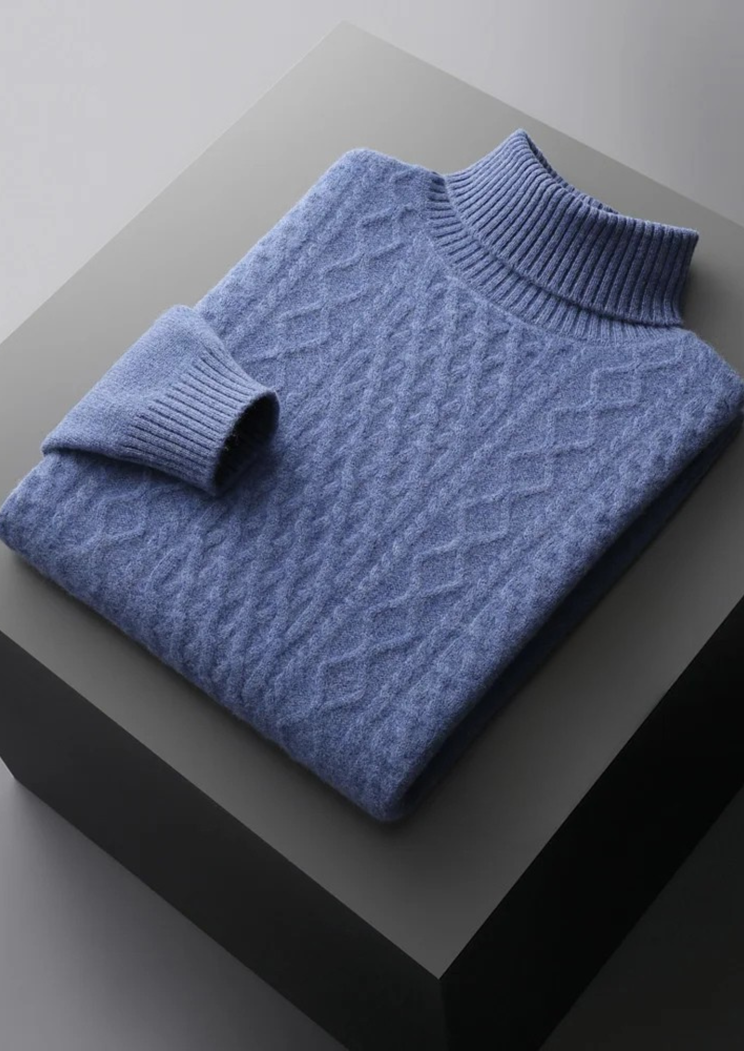 Veroux Mode | Men’s Pure Extra-Fine Merino Wool Wintertime Rollneck