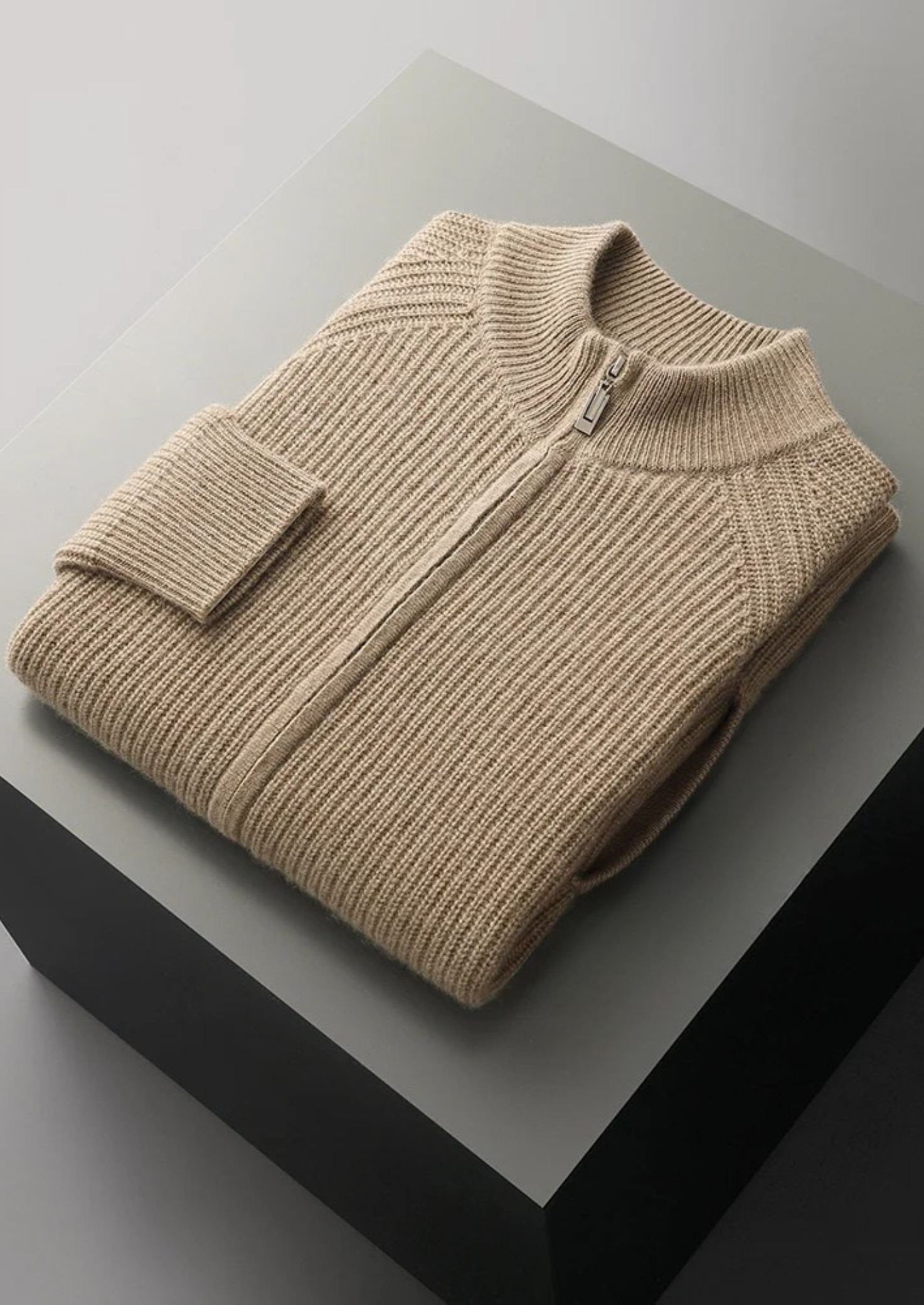 Veroux Mode | Men’s Premium Cashmere Ribbed Cardigan
