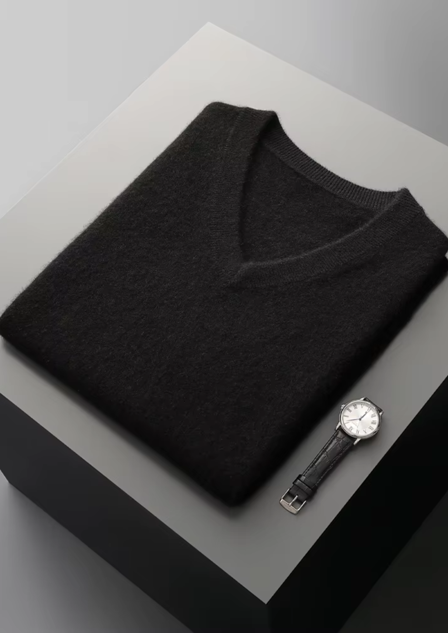 Veroux Mode | Men’s Pure Extra-Fine Merino Wool V-Neck Vest