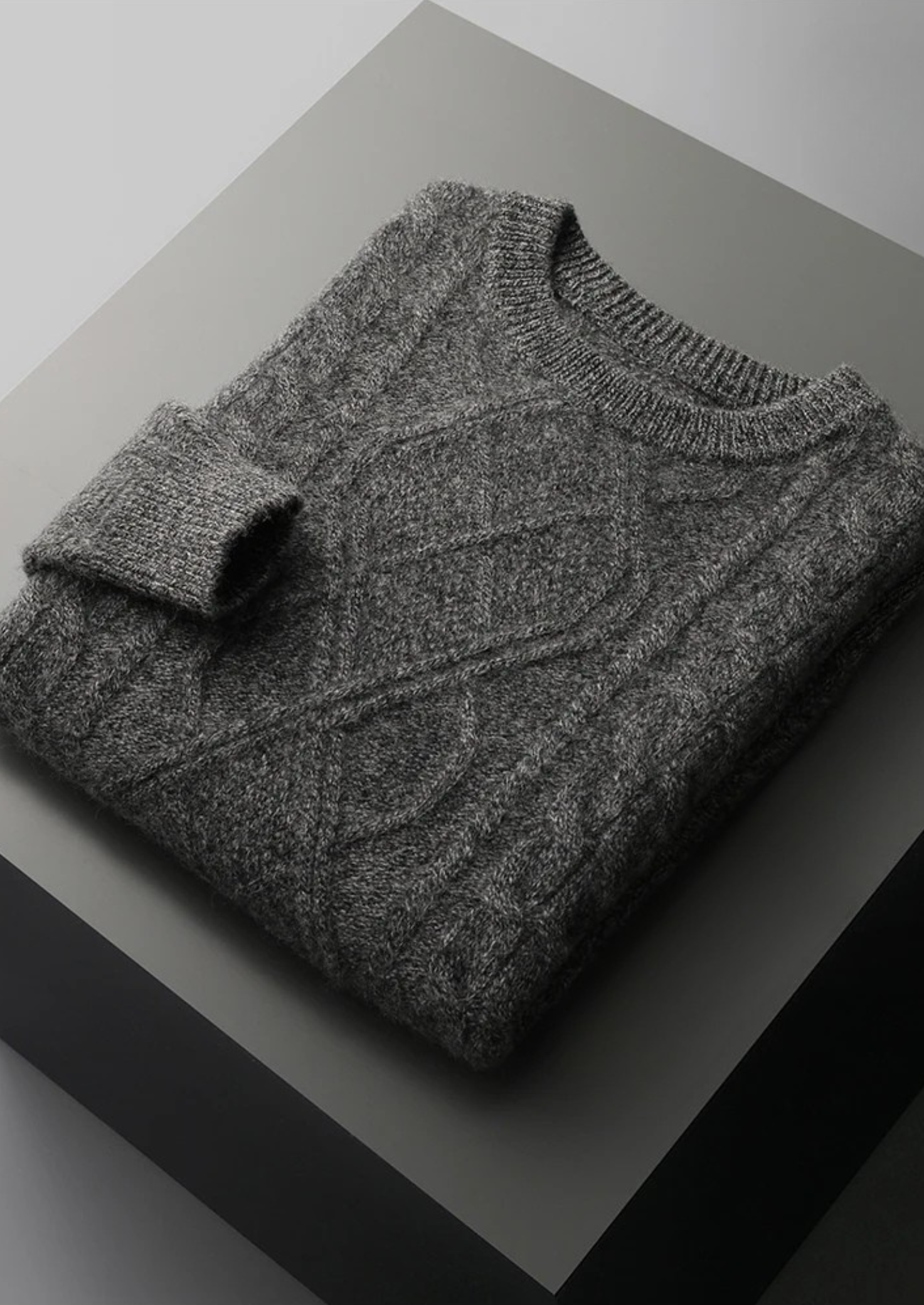 Veroux Mode | Men’s Pure Extra-Fine Merino Wool Wintertime Crewneck