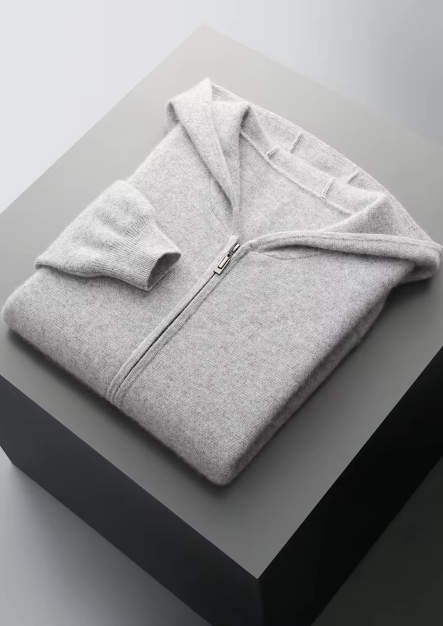 Veroux Mode | Men’s Pure Extra-Fine Merino Wool Zipper Hoodie